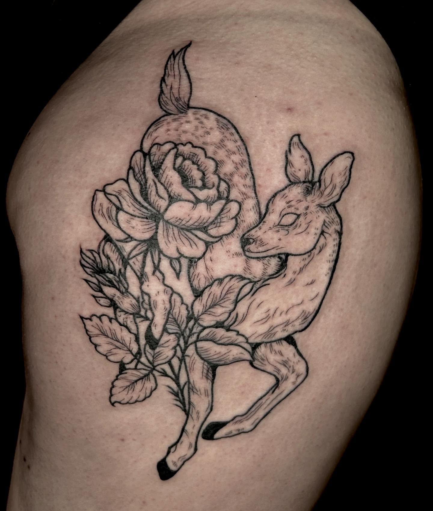 Tattoo by @dee.louisee — black_and_grey, realism