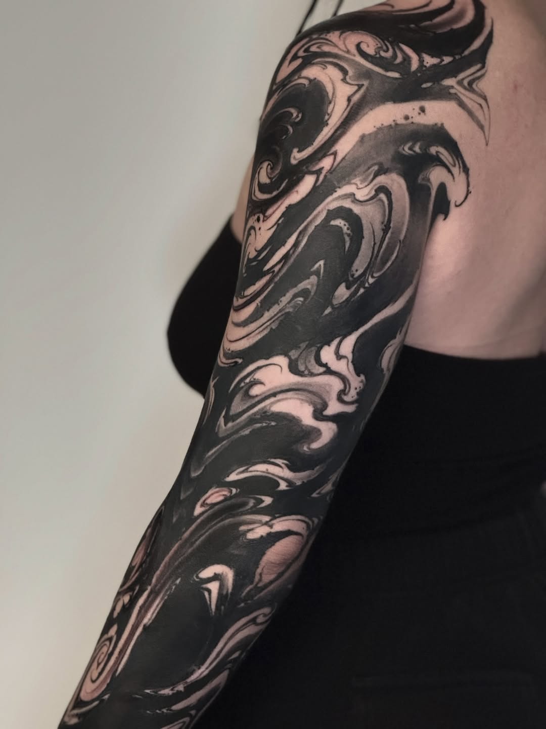 Tattoo by @abraxastattoo — blackwork, ornamental