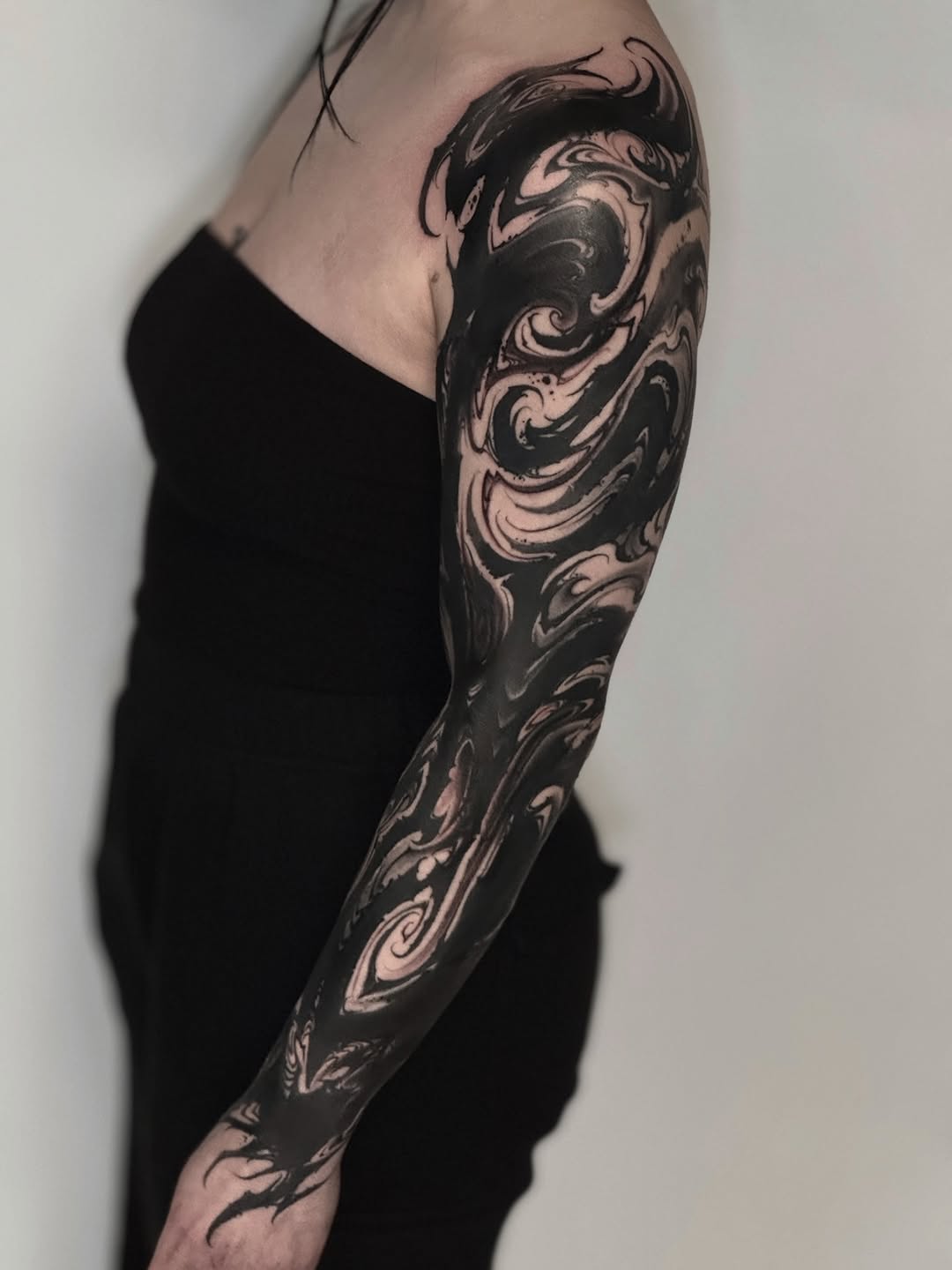 Tattoo by @abraxastattoo — blackwork, ornamental