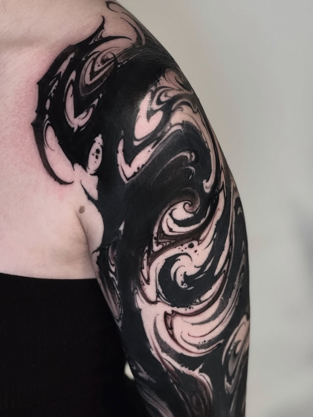 Tattoo by @abraxastattoo — blackwork, ornamental