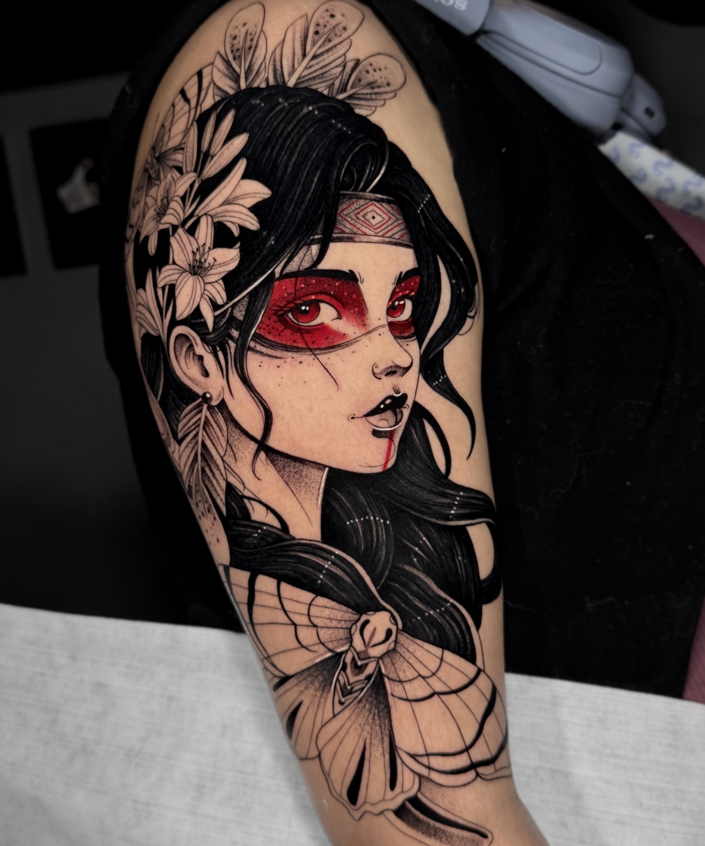 Tattoo by @tivengomez — anime, illustrative