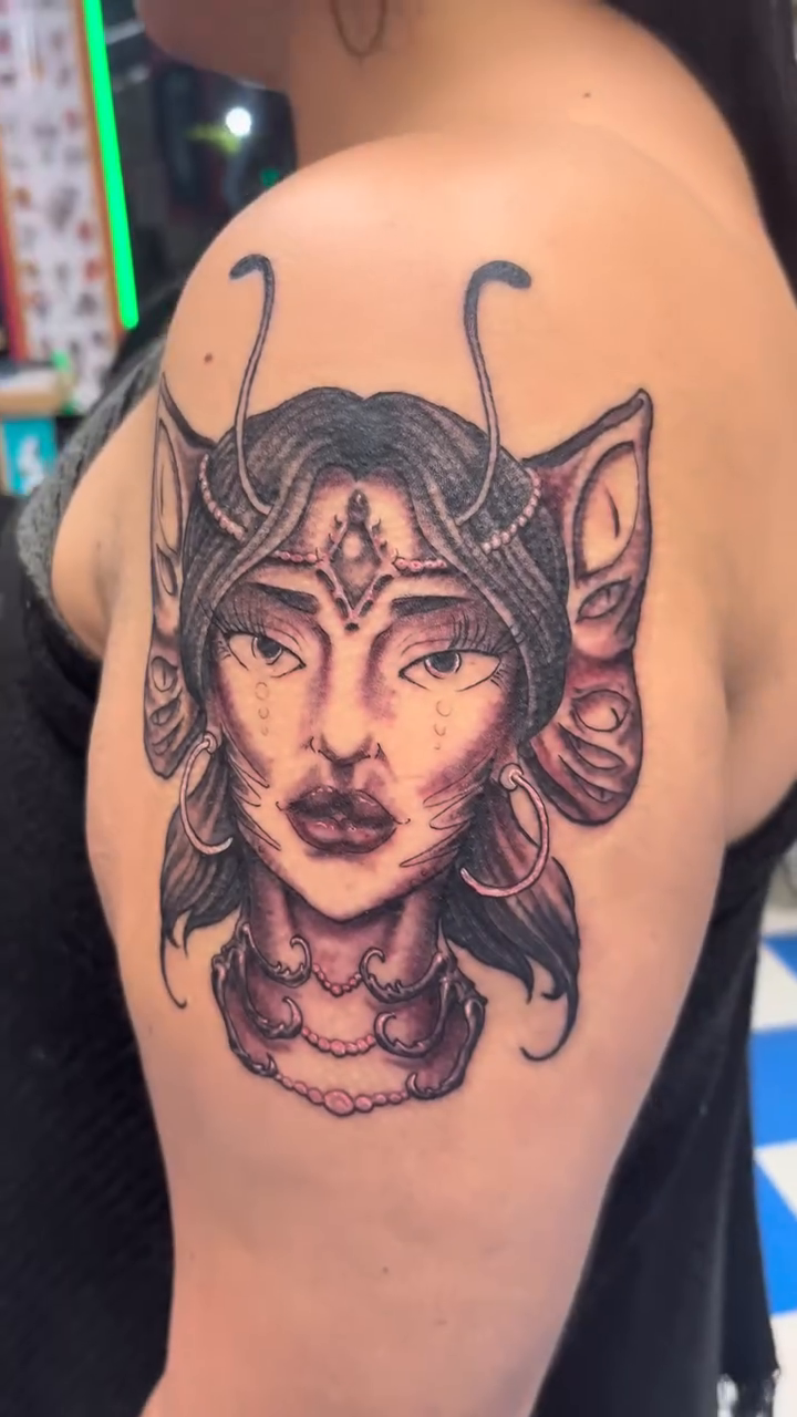 Tattoo by @edflorestattoo — black_and_grey, dark_realism
