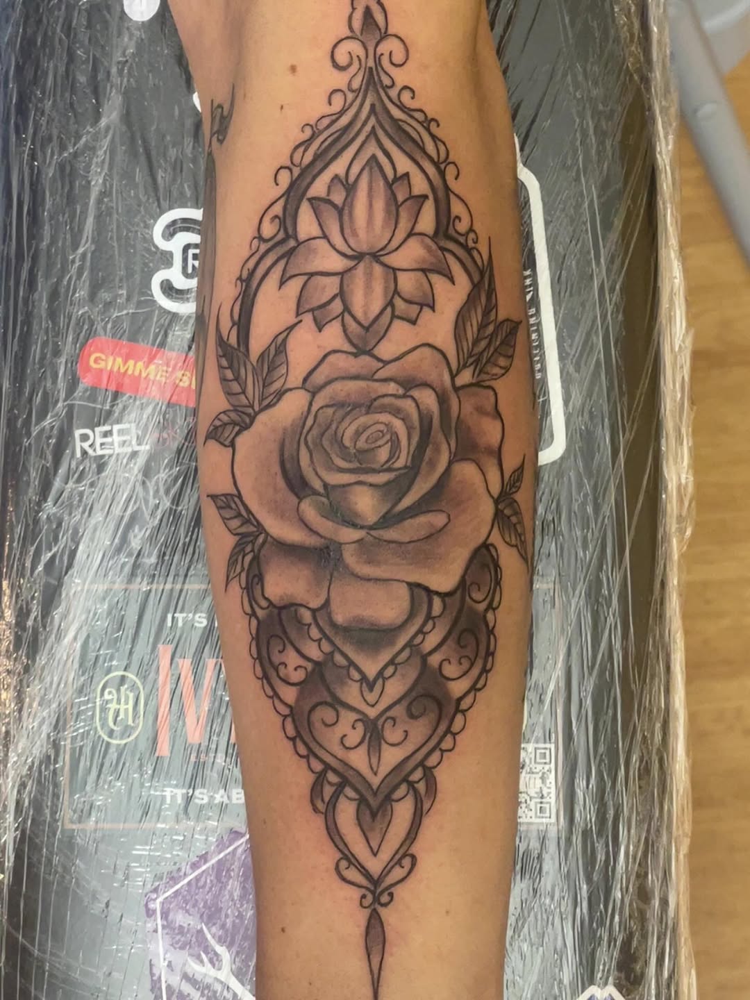 Tattoo by @tatts_ruru — black_and_grey, ornamental