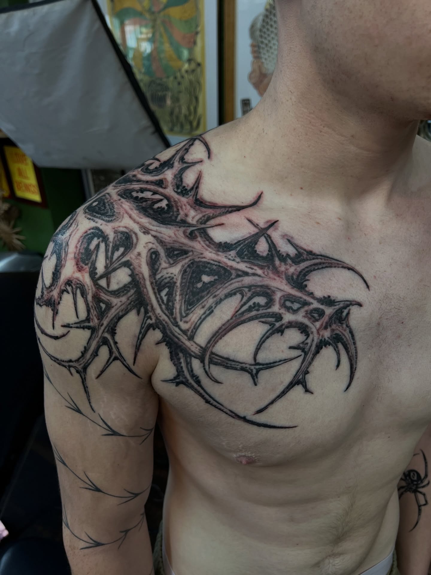 Tattoo by @jordanphillipstattoo — black_and_grey, tribal
