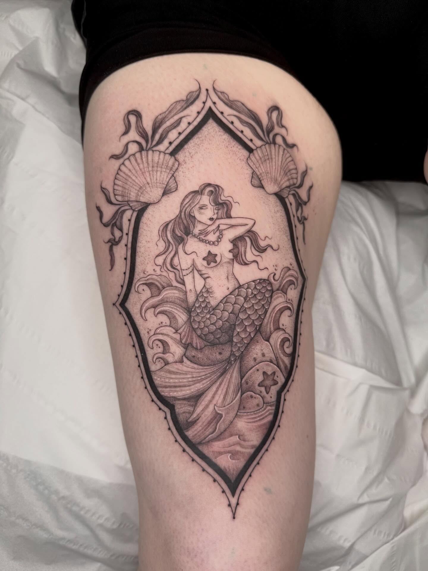 Tattoo by @emmaloutattooxx — black_and_grey, realism