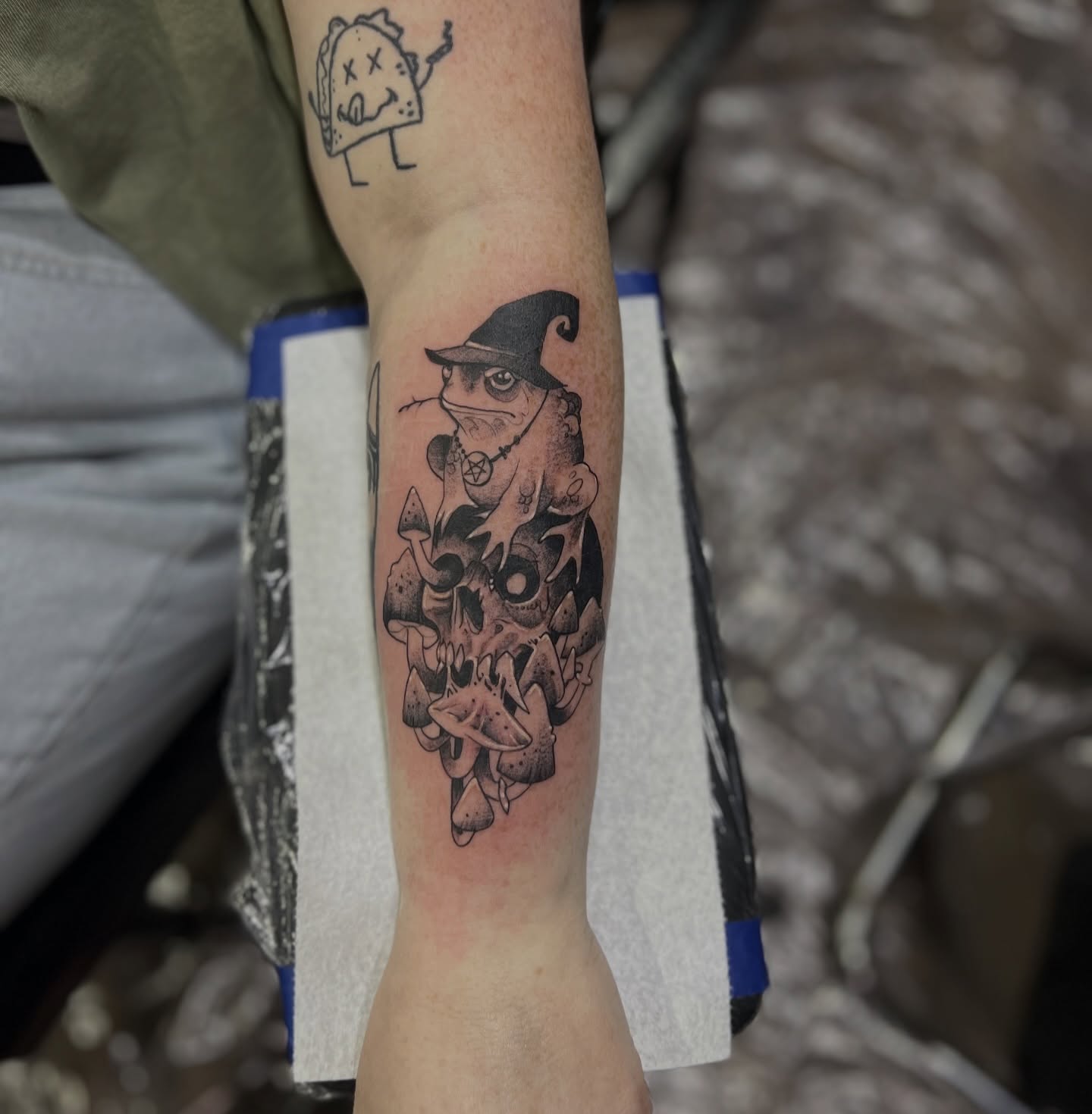 Tattoo by @andrewwatkinstattoos — dotwork, black_and_grey
