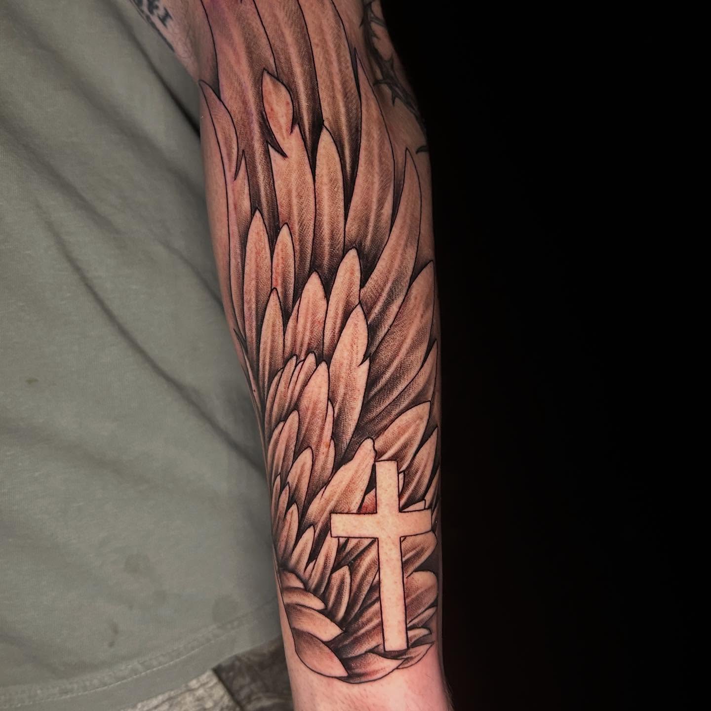 Tattoo by @mayhem_inkk — black_and_grey
