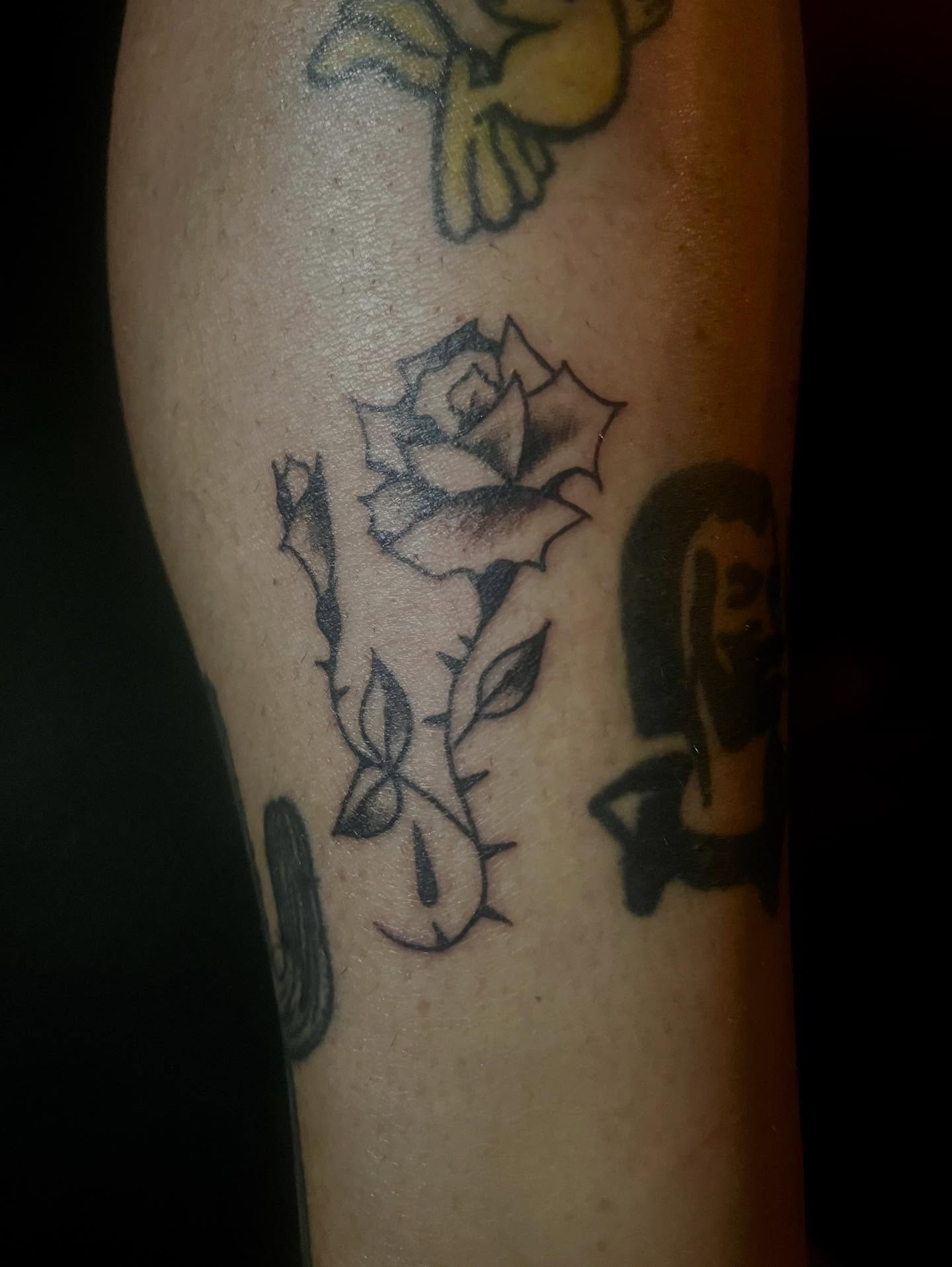 Tattoo by @bloodnfate — black_and_grey