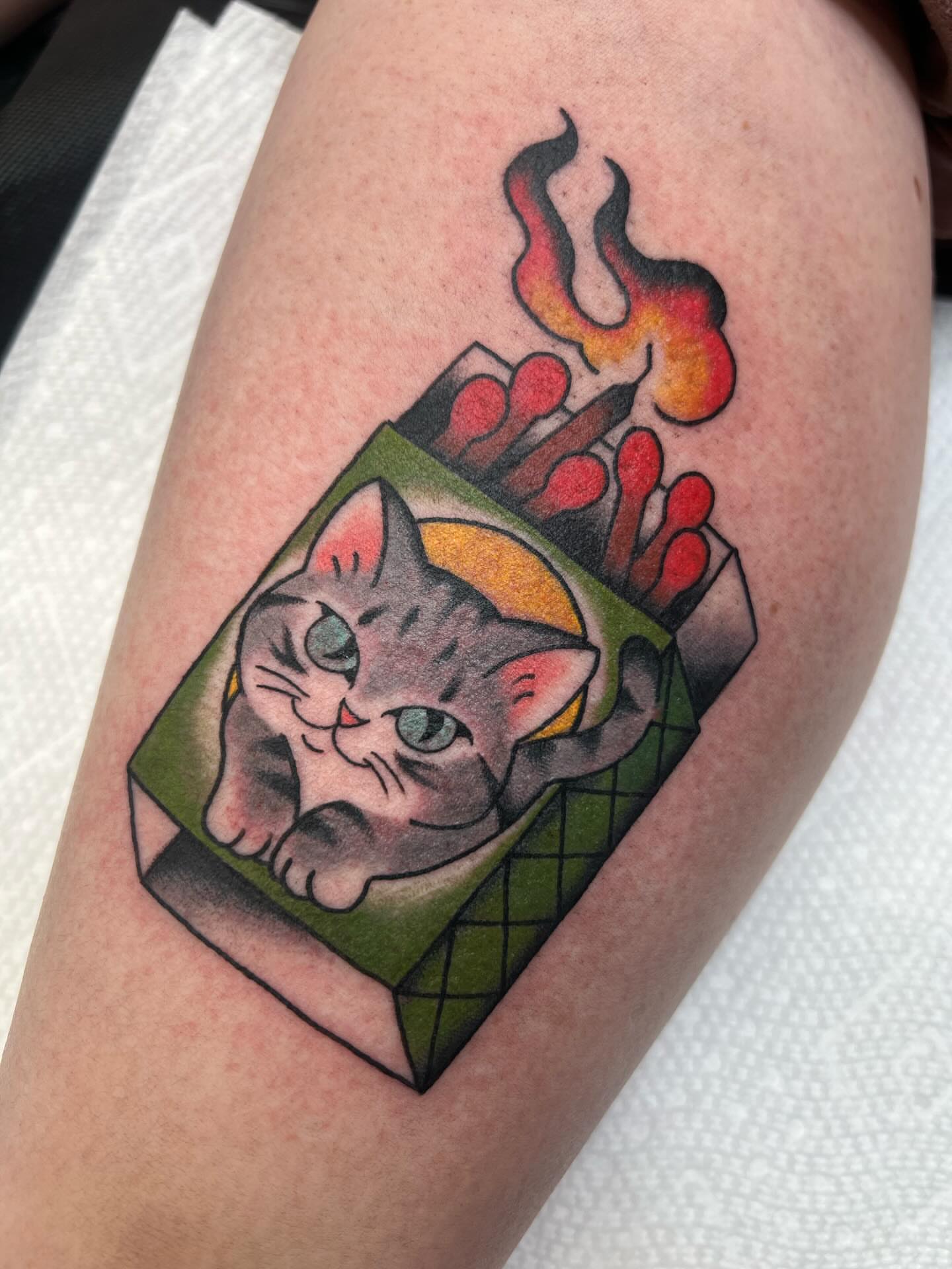 Tattoo by @hannahtattana — american_traditional, geometric
