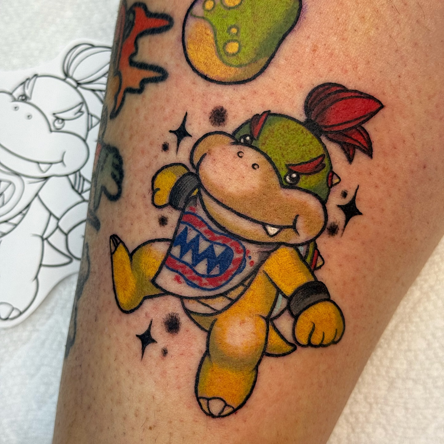 Turtle new school tattoo on the forearm by vic