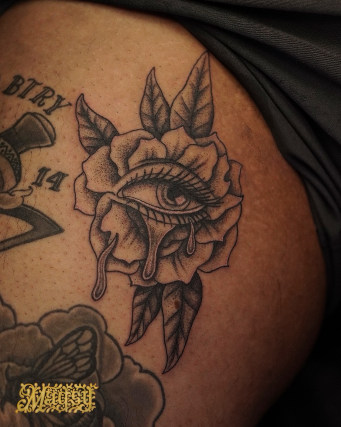 Tattoo by @artofmagsy — american_traditional, dotwork