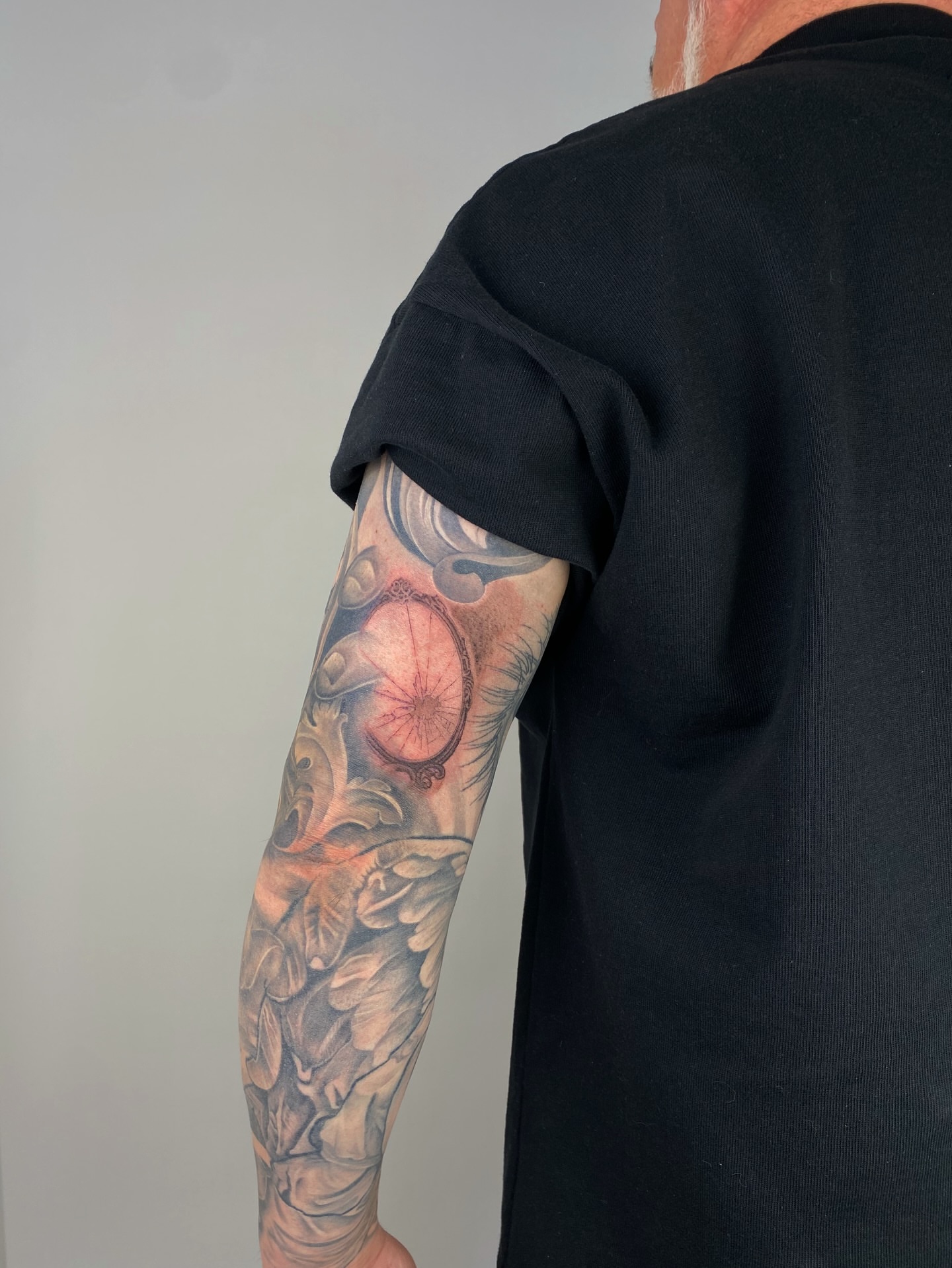 Tattoo by @shortkingtattoo — realism, black_and_grey
