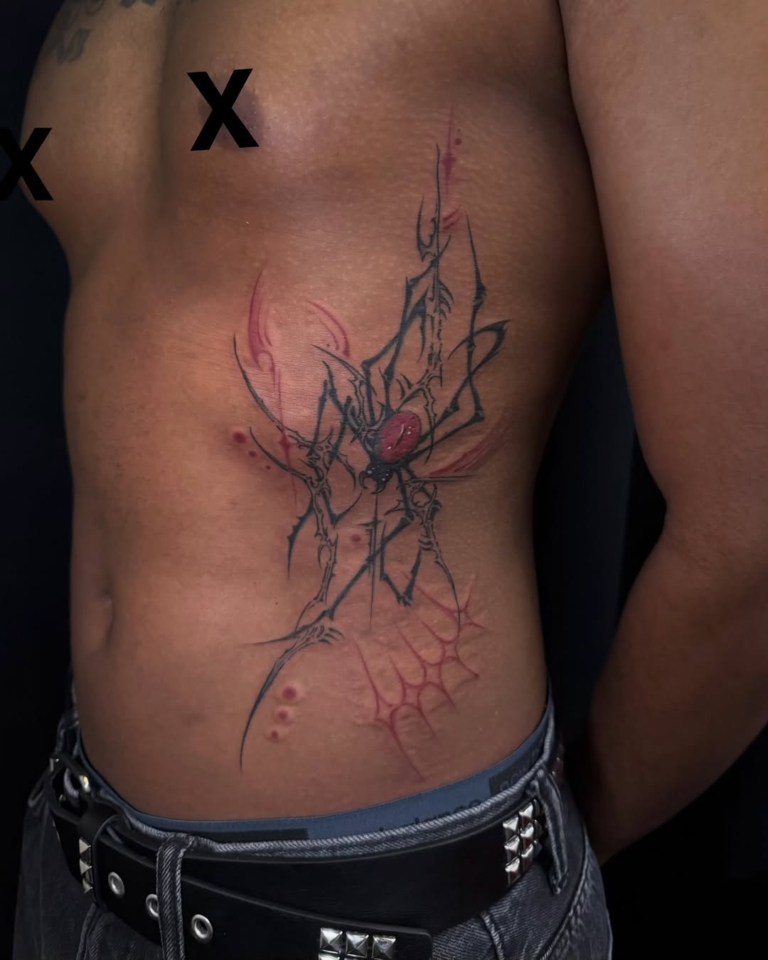 Tattoo by @geetat7 — blackwork, trash_polka