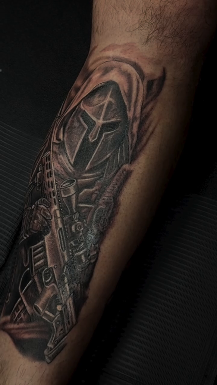 Tattoo by @itscalebbattles — realism, black_and_grey