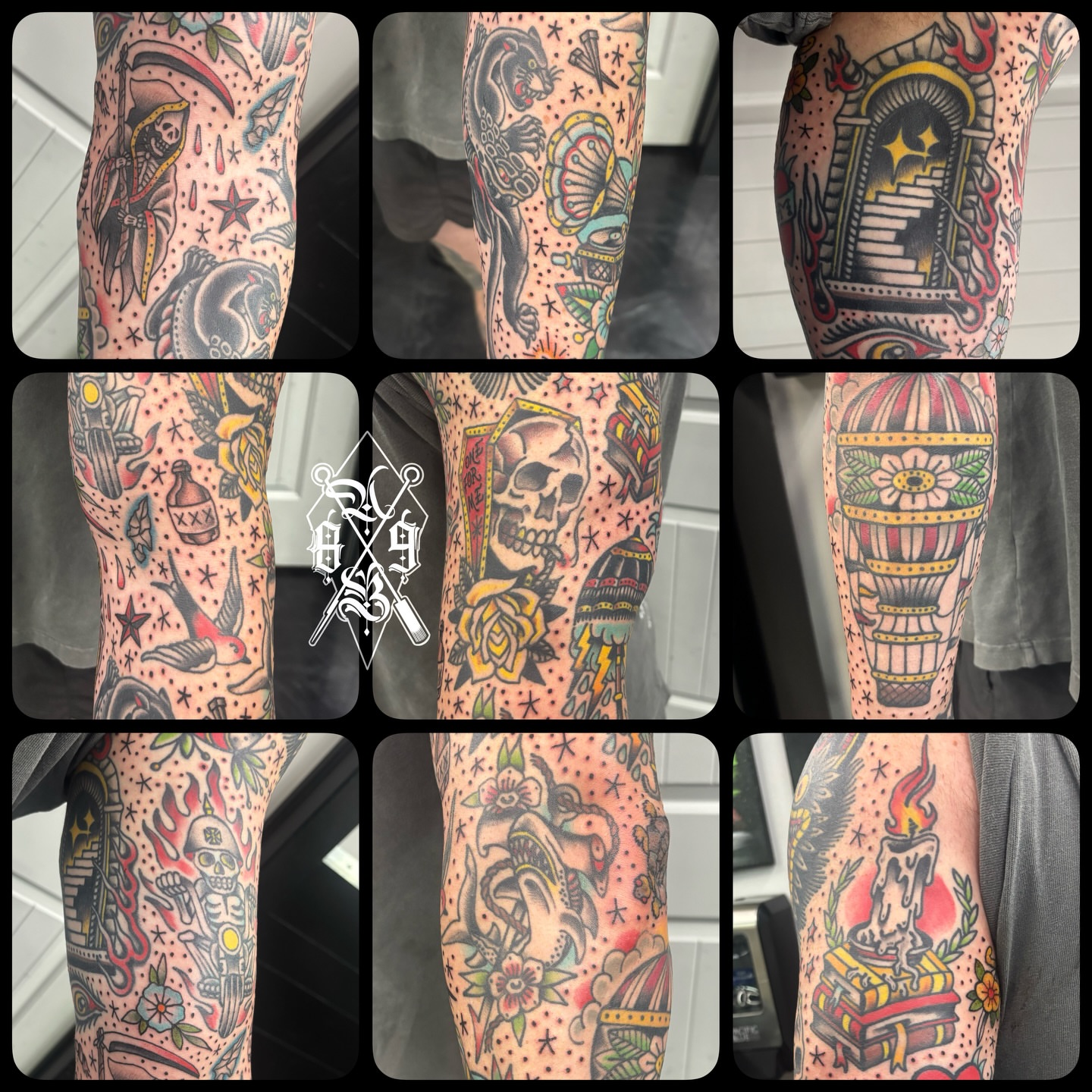 Tattoo by @atombomb_89 โ american_traditional, trash_polka