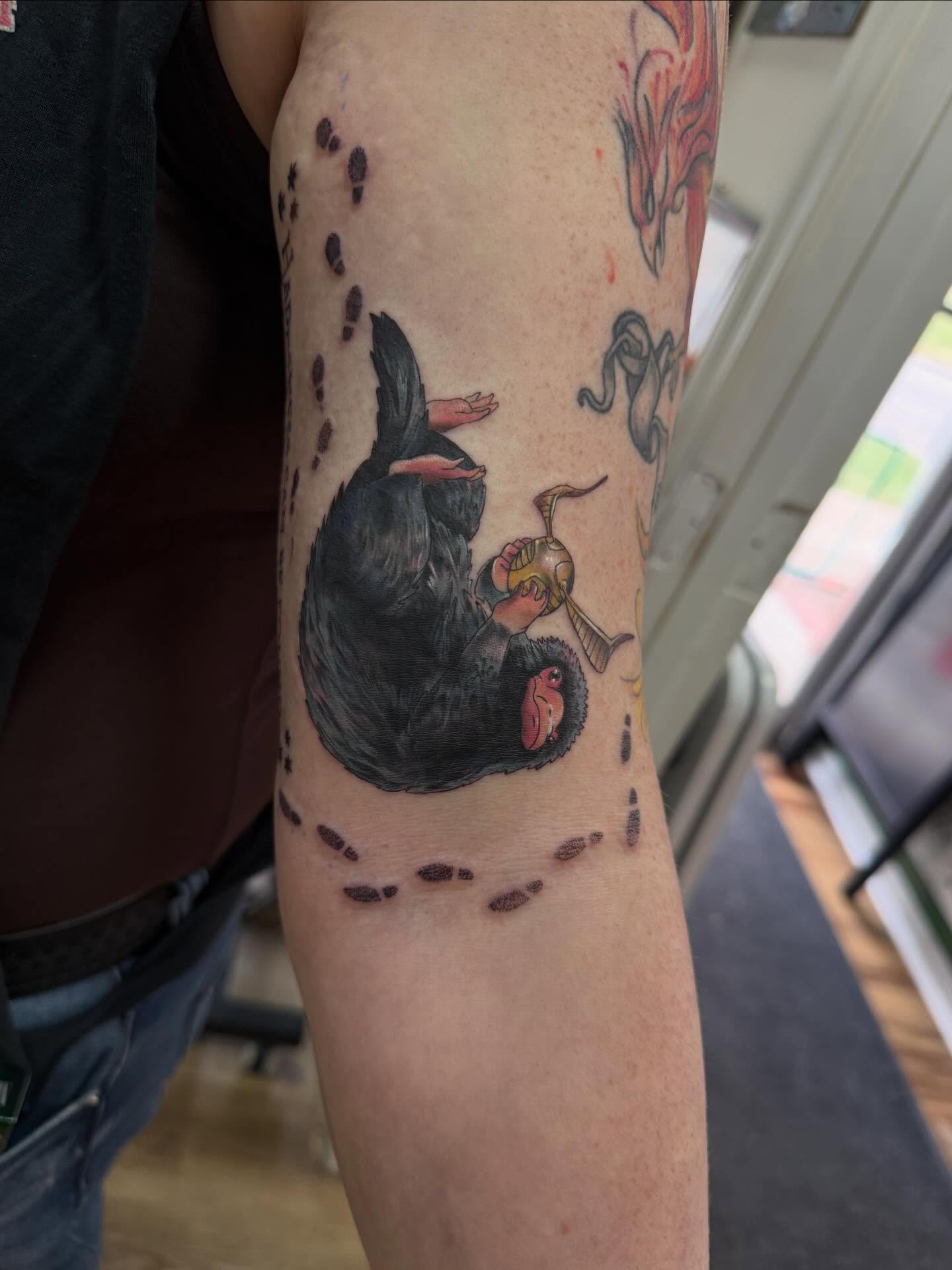 Tattoo by @artifexinks — dotwork, realism