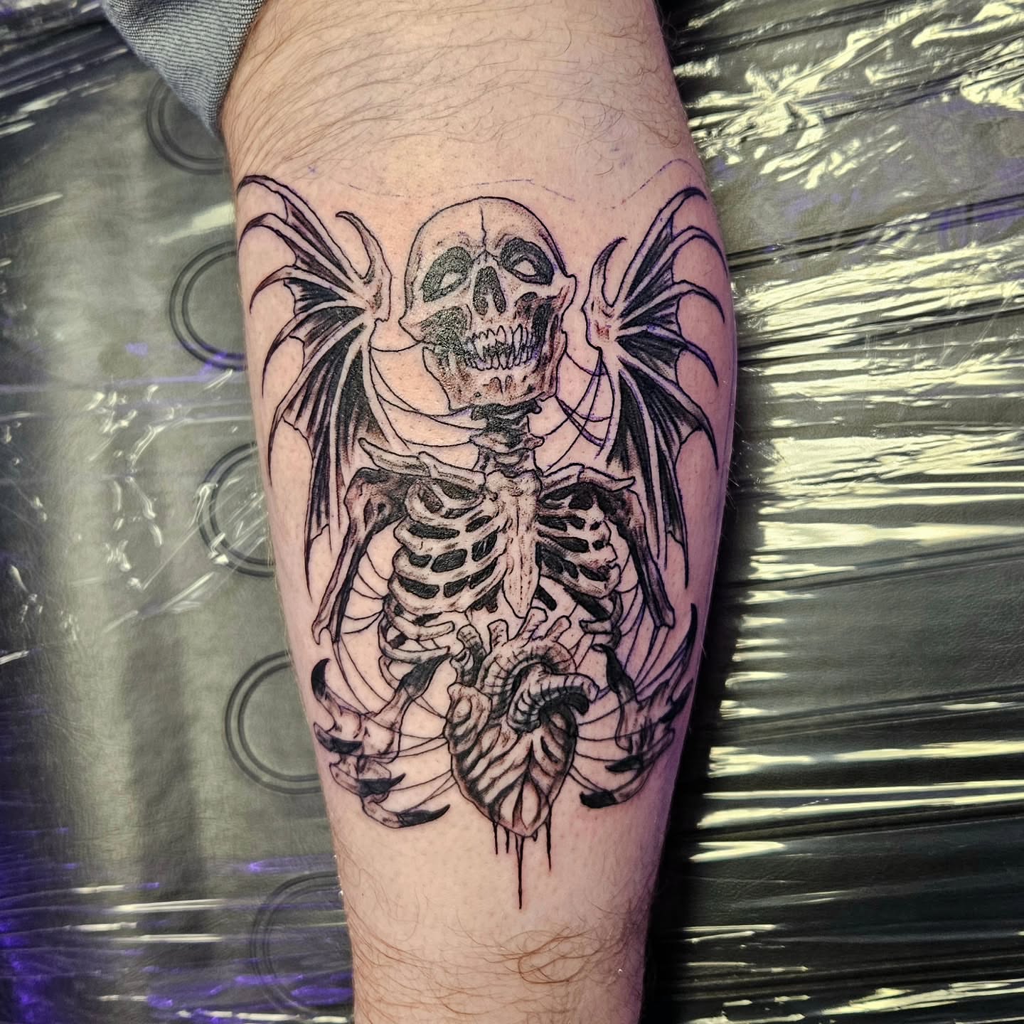 Tattoo by @goudyart — black_and_grey