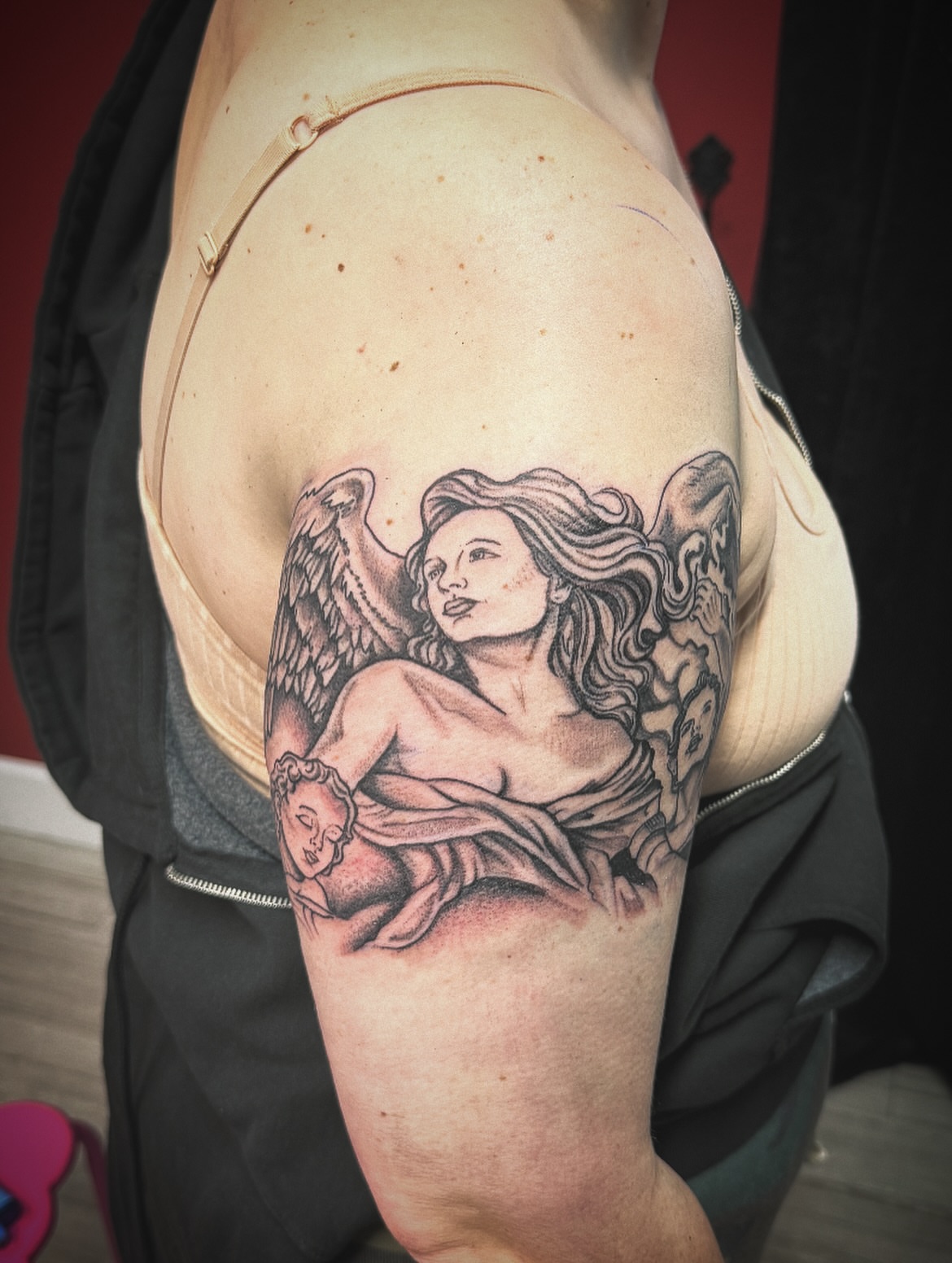 Tattoo by @selenamariatattoos — black_and_grey, realism