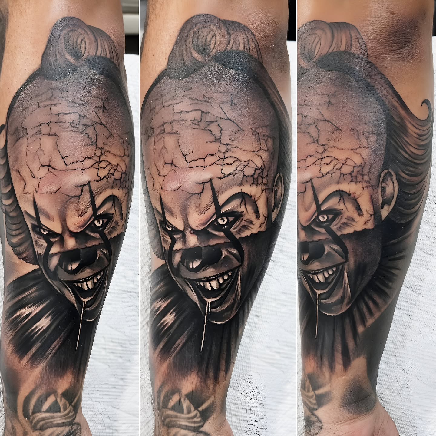 Clown realism tattoo on the forearm by "El Jose" Tattoo