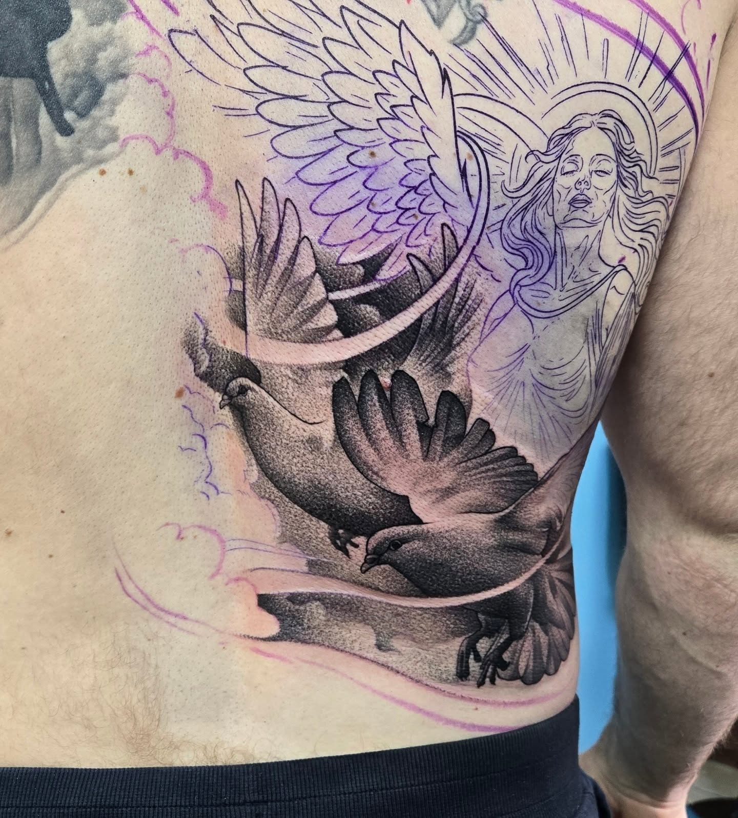Tattoo by @stagertattoos — dotwork, realism
