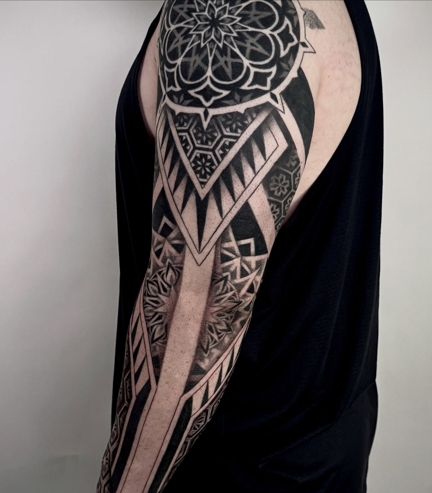 Tattoo by @ghostriverart — geometric, tribal