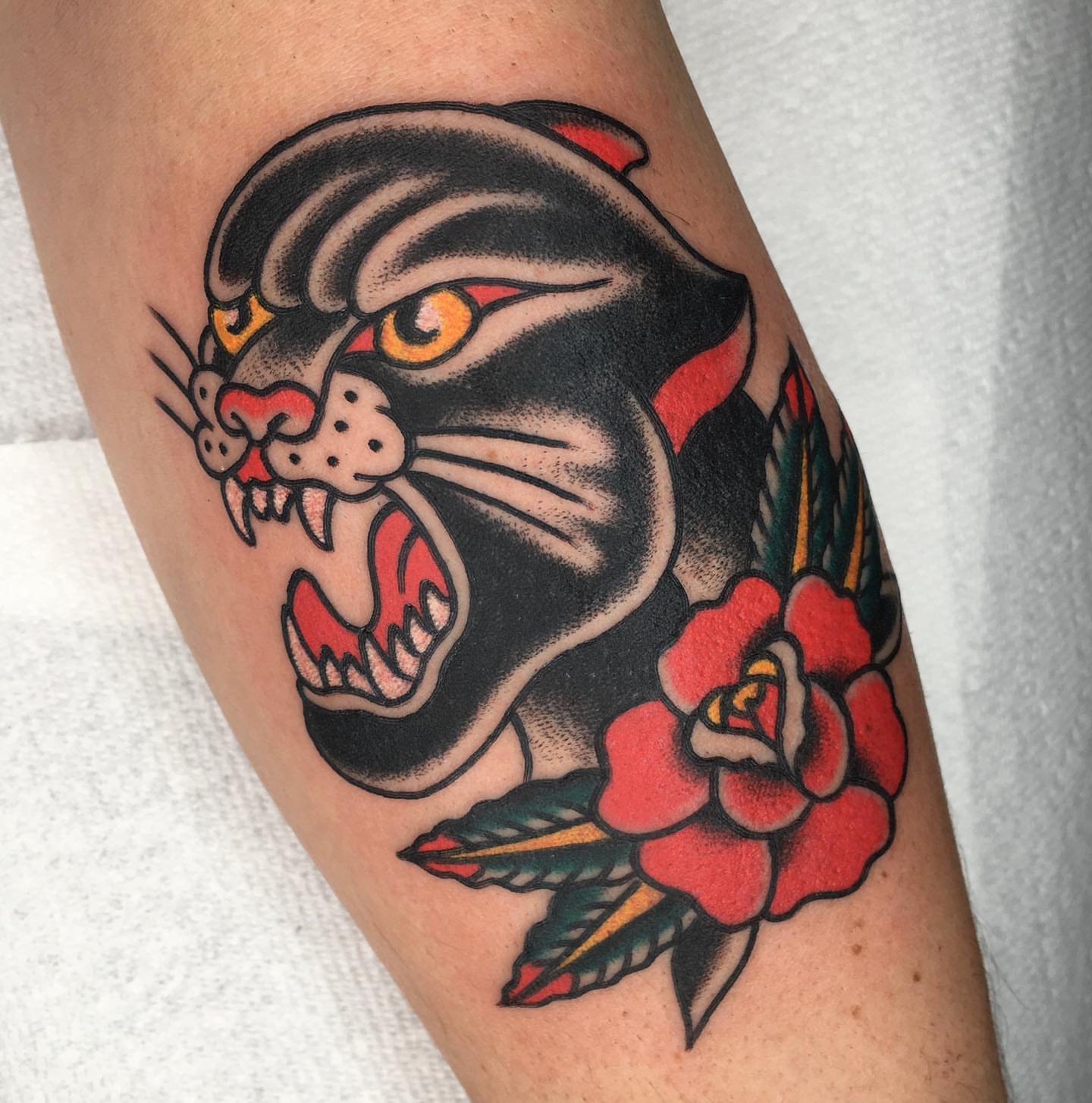 Tattoo by @marcpellantattoo — american_traditional, neo_traditional