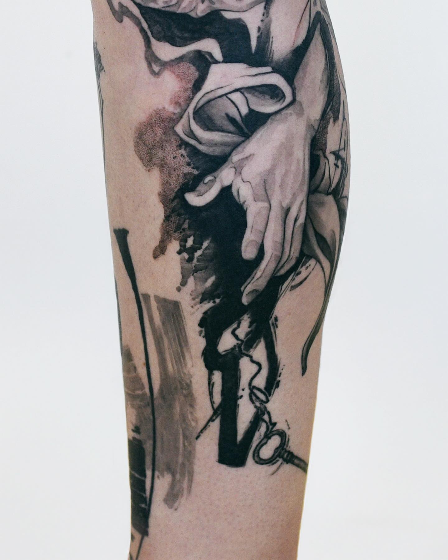 Tattoo by @emmagracetattoo — black_and_grey, realism