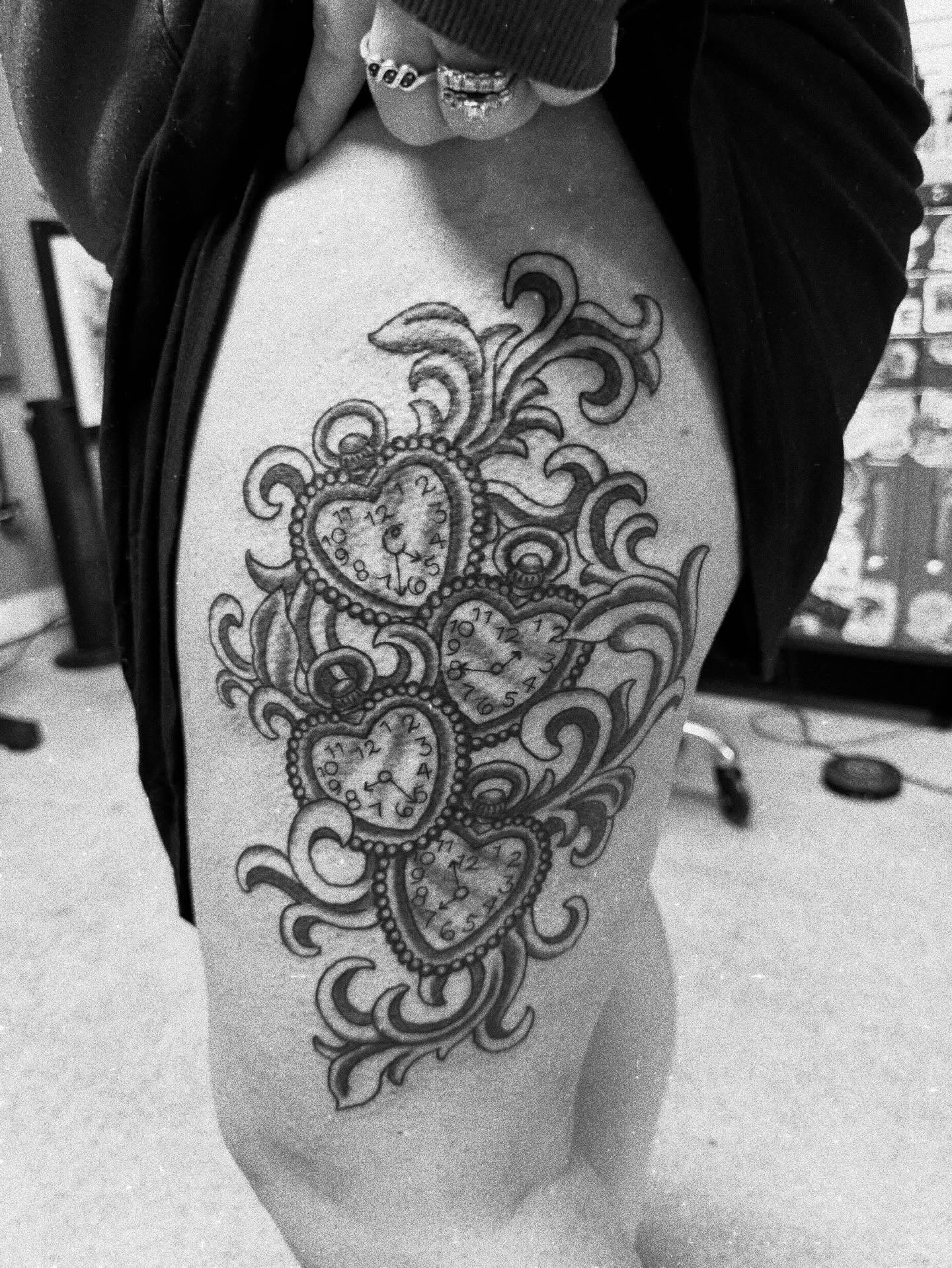 Tattoo by @spencerecoco — black_and_grey, ornamental