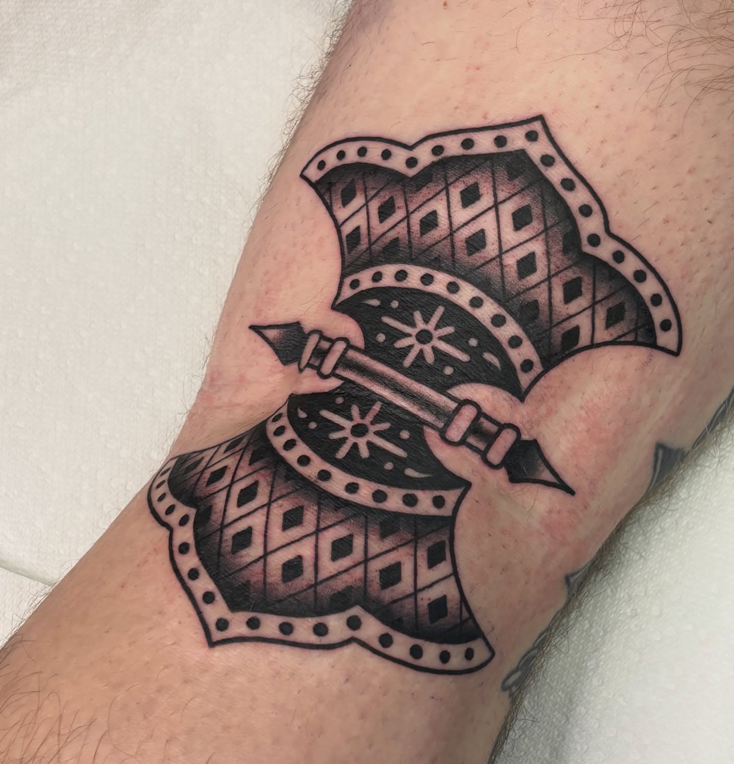 Tattoo by @soft_hand_jan — black_and_grey, geometric