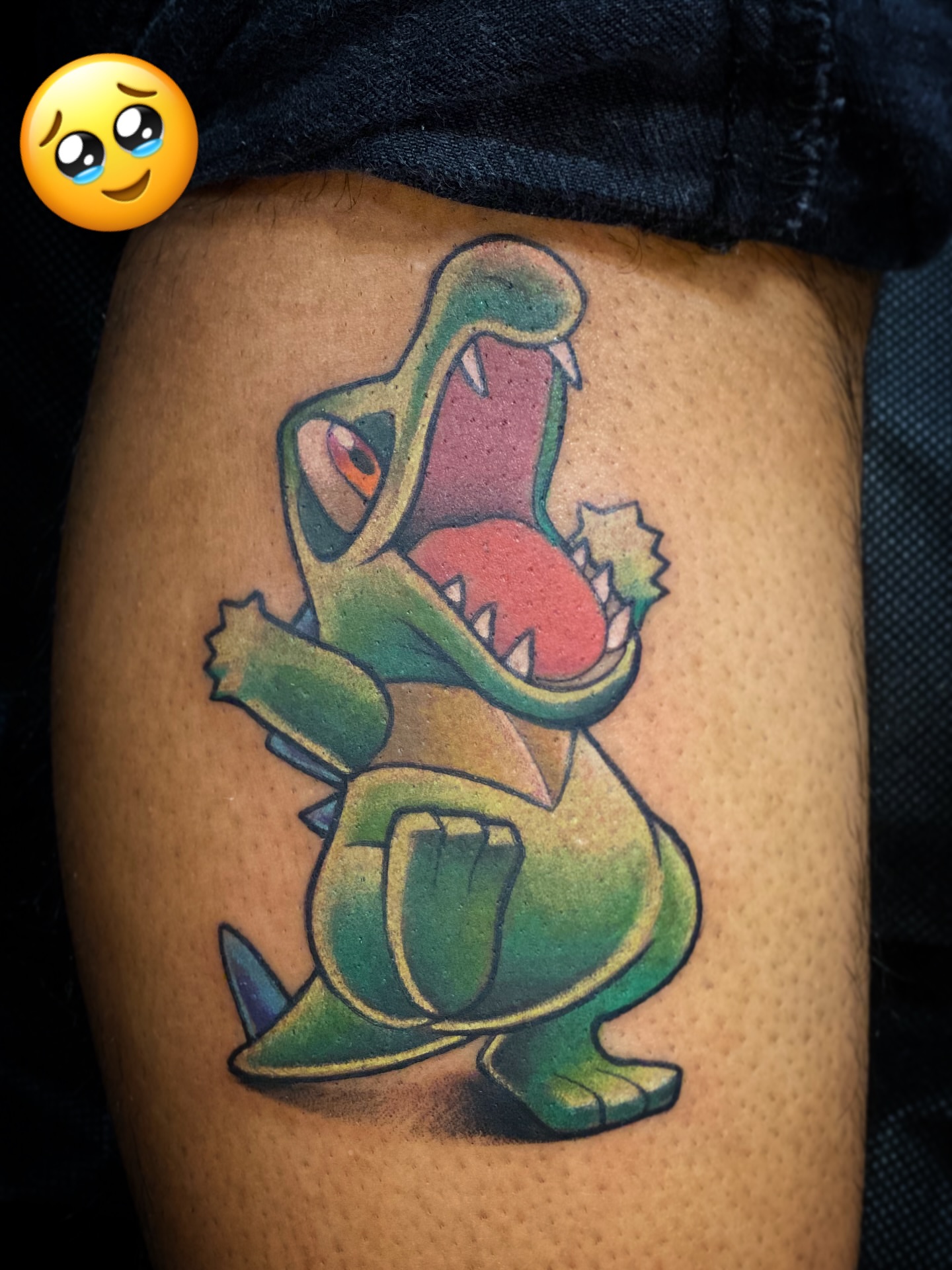 Squirtle American traditional tattoo on the thigh by Seth Mullin, Hemet, California