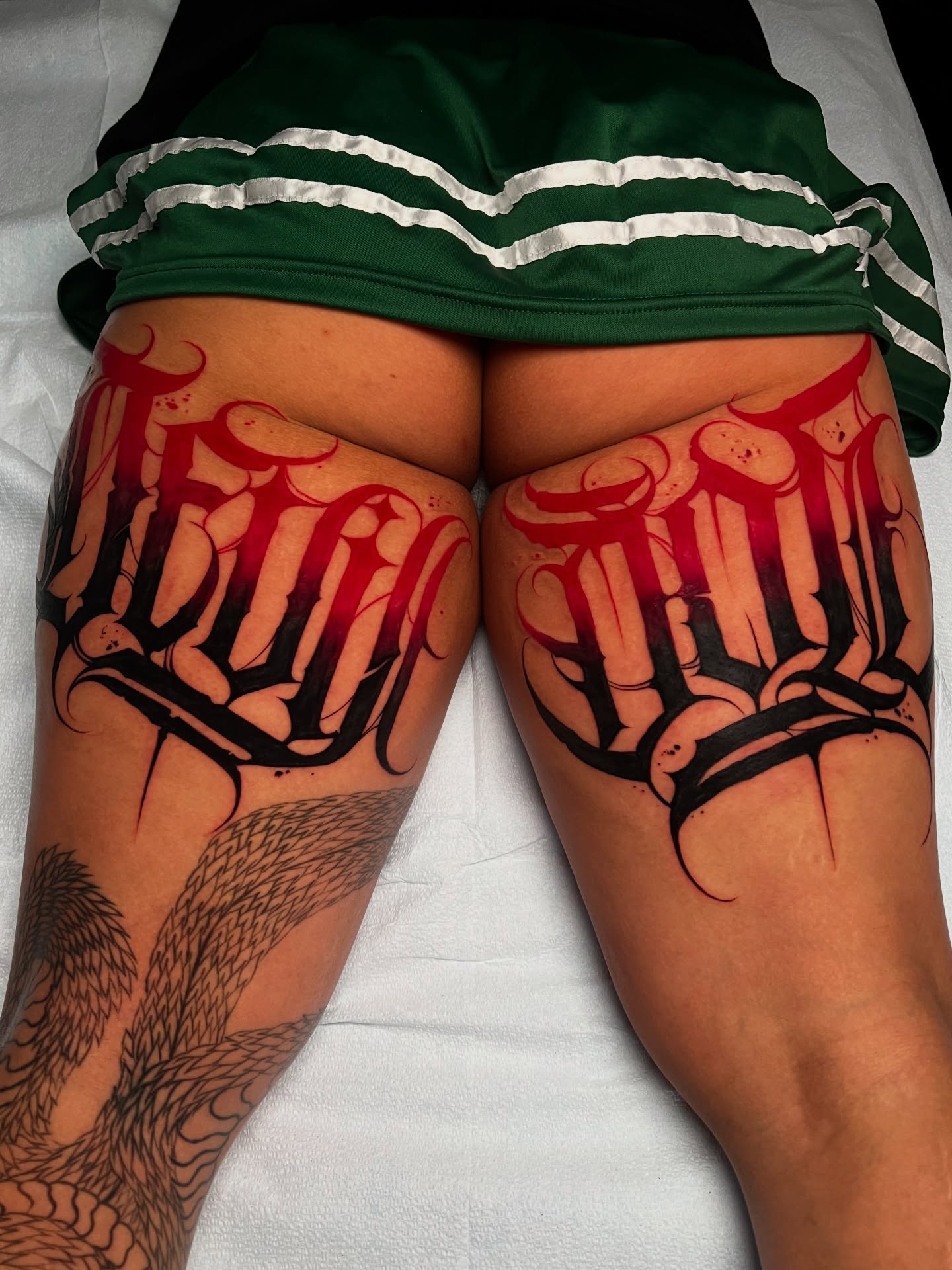 Tattoo by @stillballin6_ — lettering_script