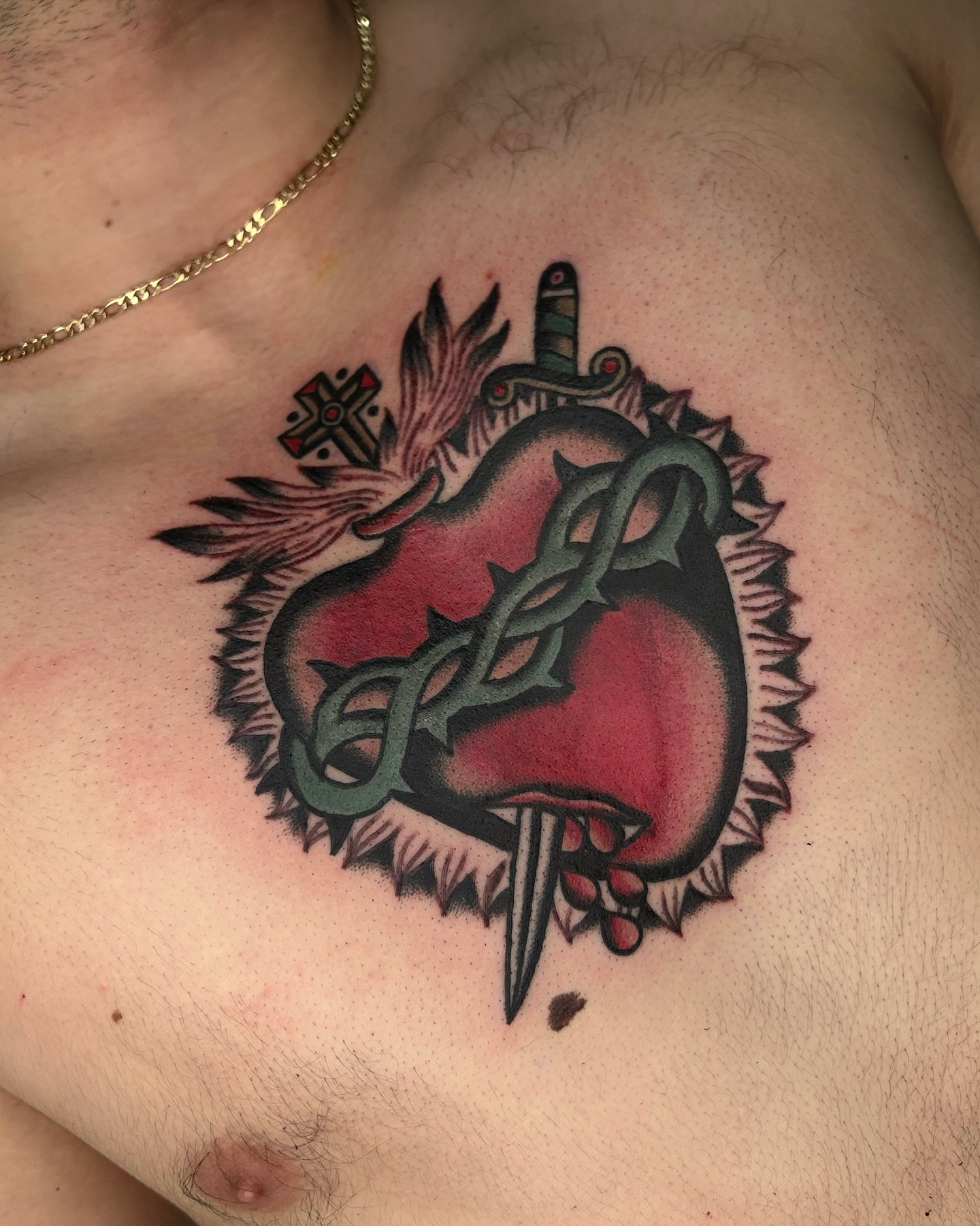 Tattoo by @hubert_serrano — american_traditional, dark_realism