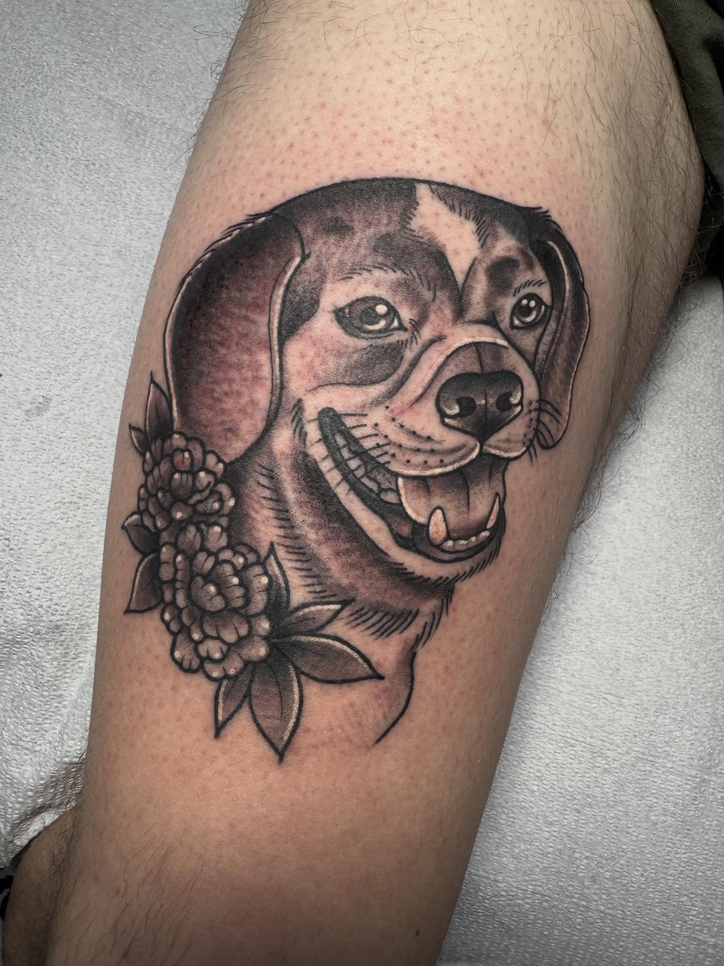 Tattoo by @hannahsmyletattoos — black_and_grey, realism