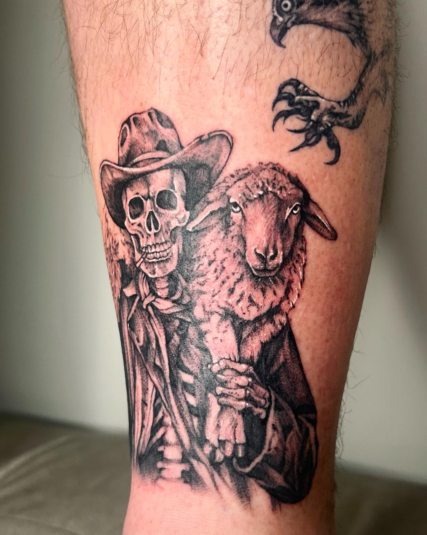 Tattoo by @millersmods — black_and_grey, realism
