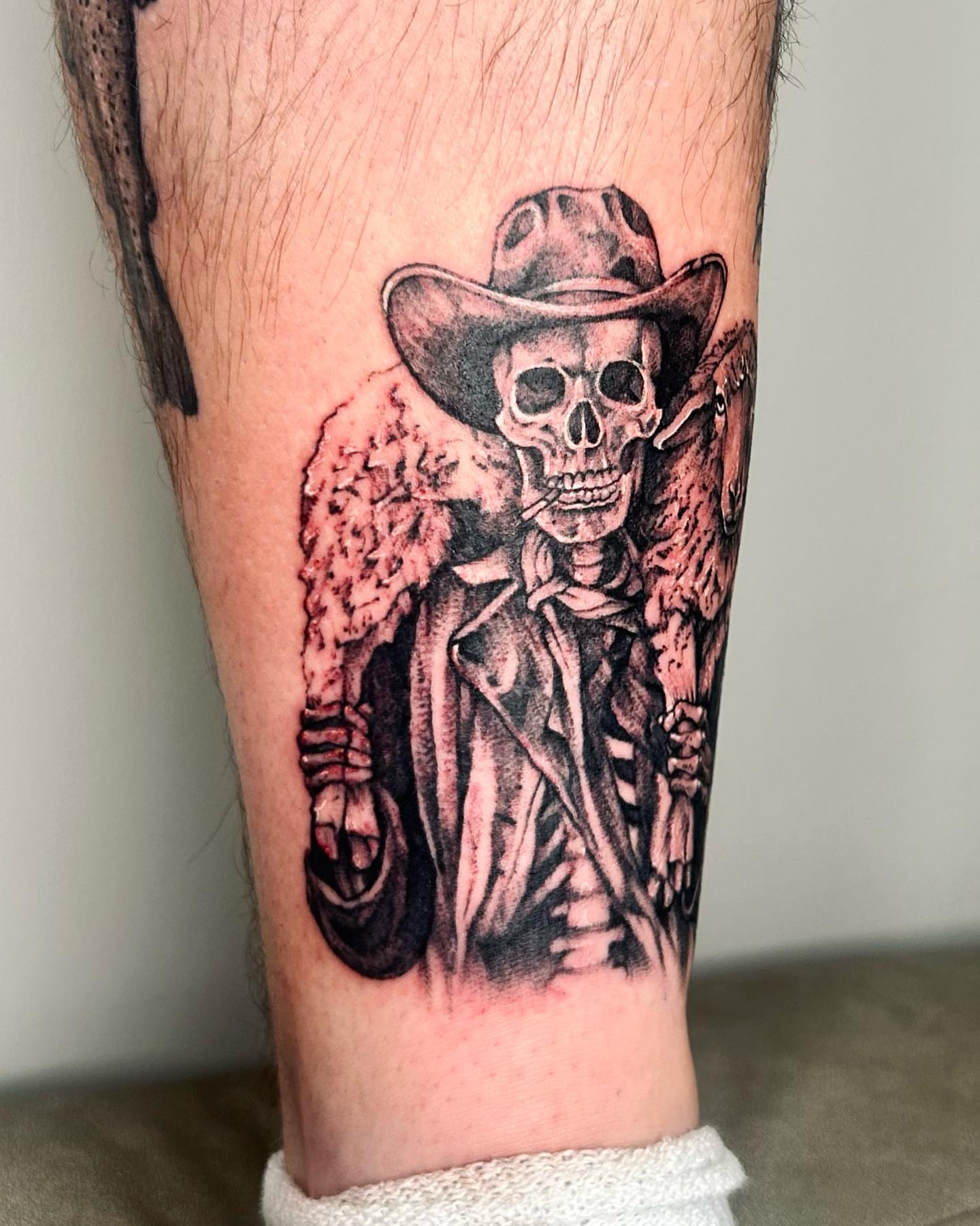 Tattoo by @millersmods — black_and_grey
