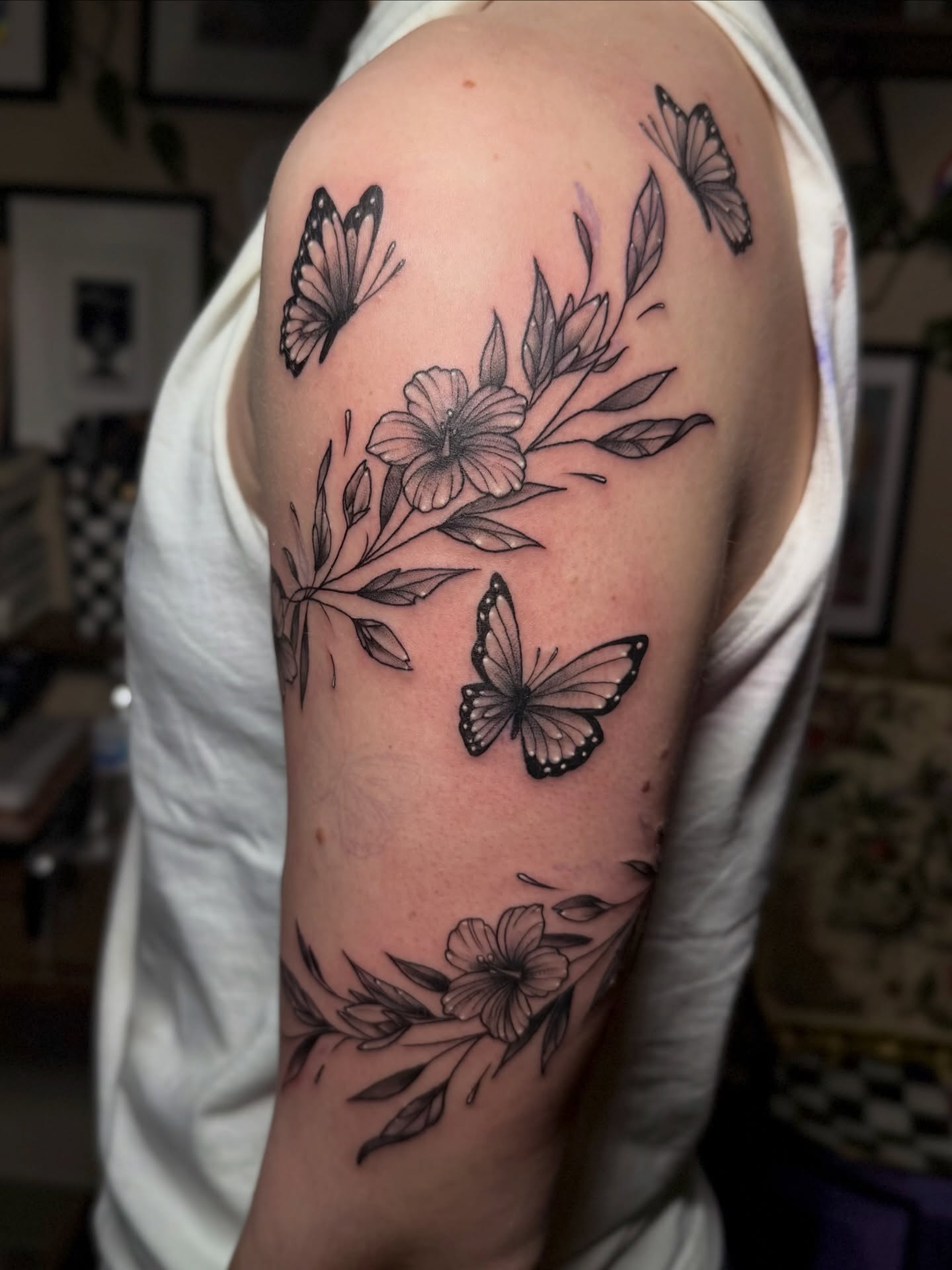 Tattoo by @urmomtat2 — black_and_grey