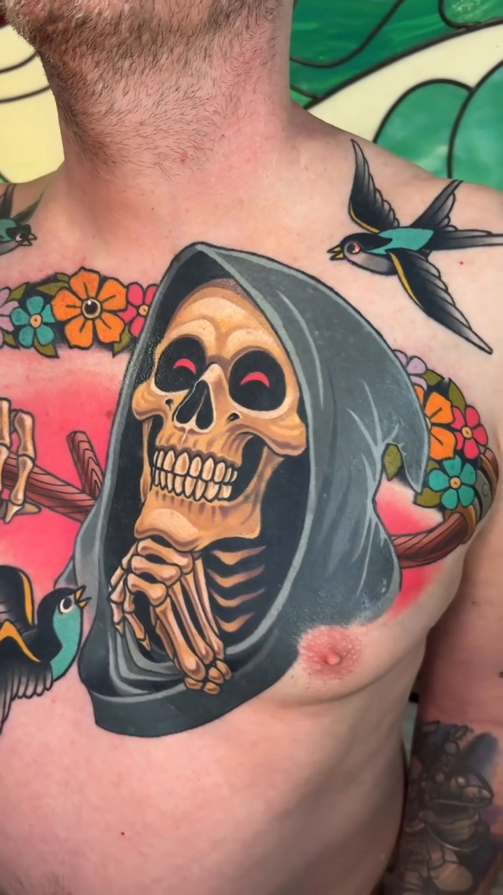 Tattoo by @braddoziertattoos — neo_traditional, black_and_grey
