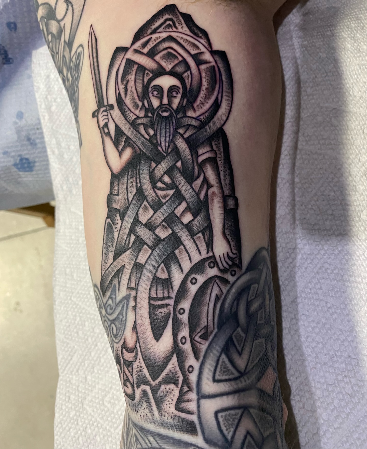 Tattoo by @sean_drennen — black_and_grey, geometric
