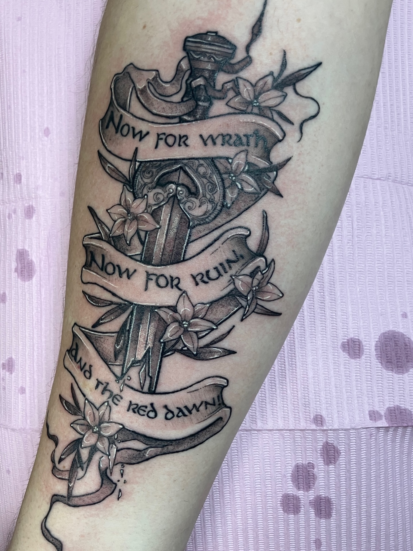 Tattoo by @joyinsorrowtattoo — black_and_grey