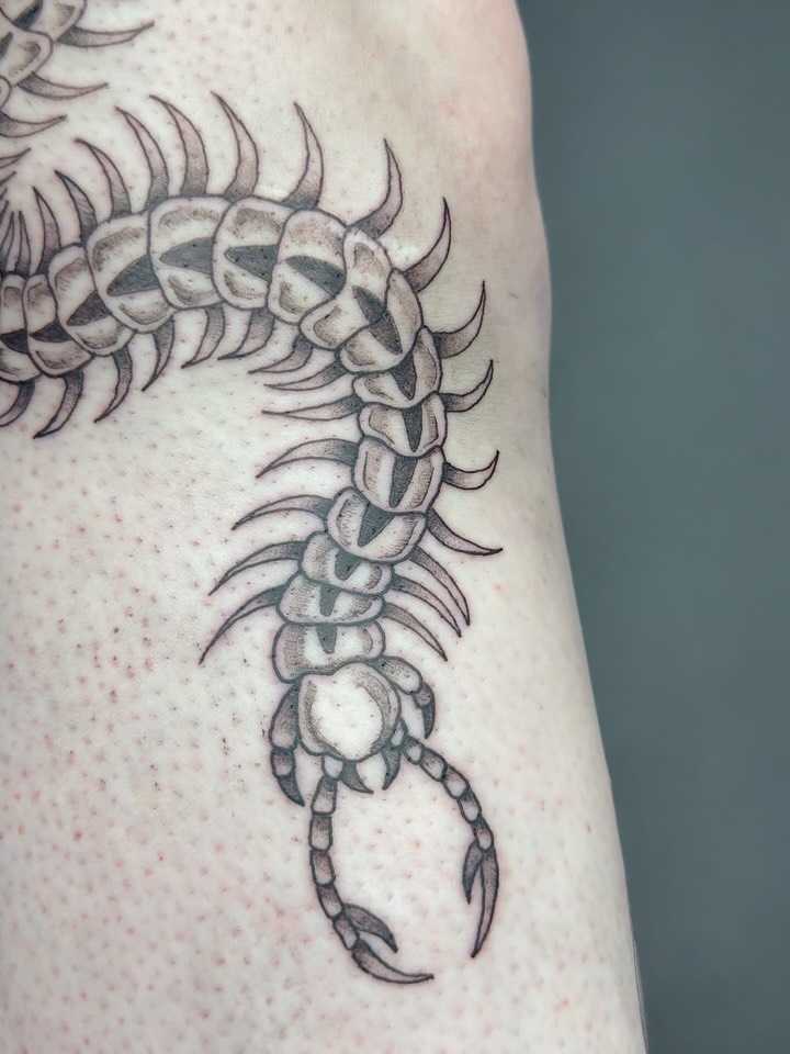 Tattoo by @needlemami — black_and_grey