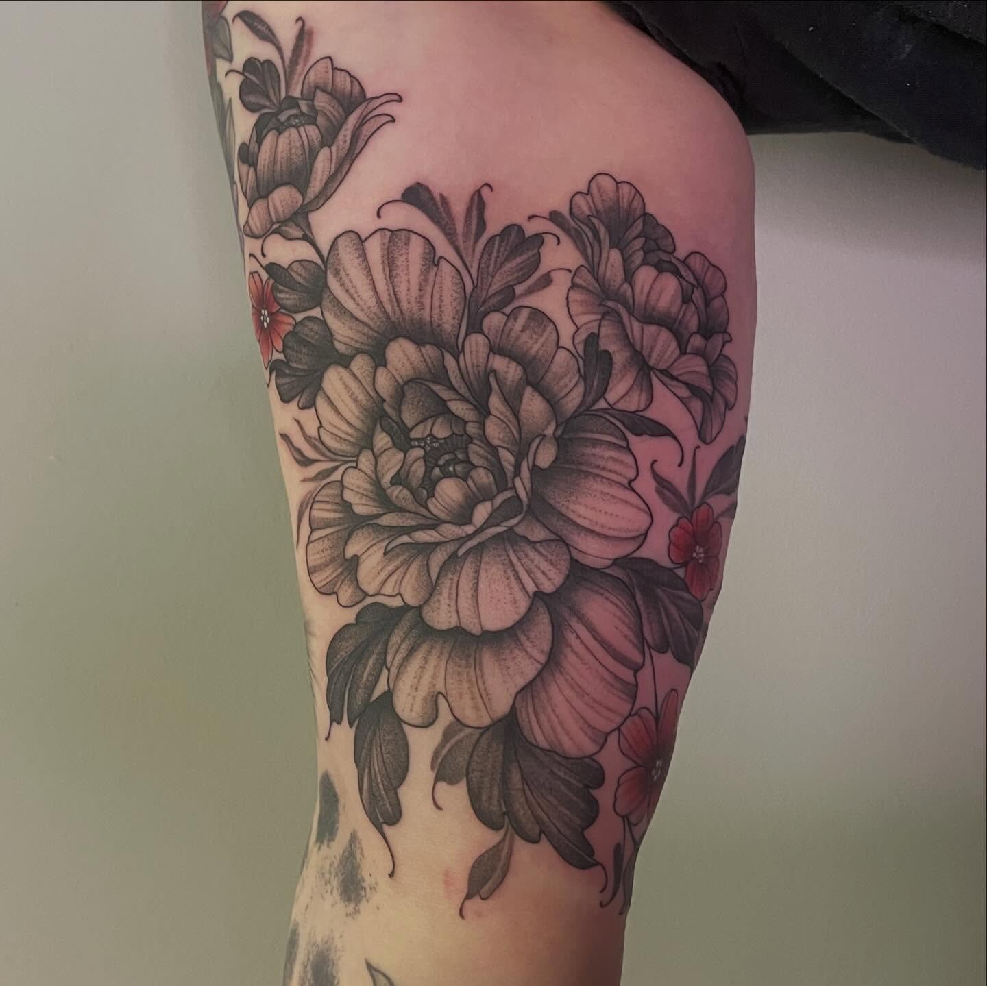 Tattoo by @karenm_tattoos — black_and_grey