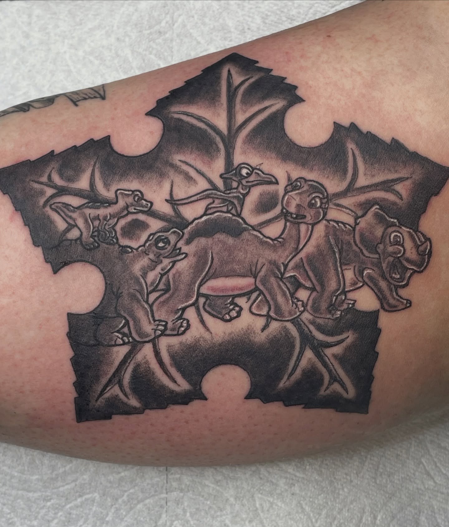 Tattoo by @artist_usual — black_and_grey