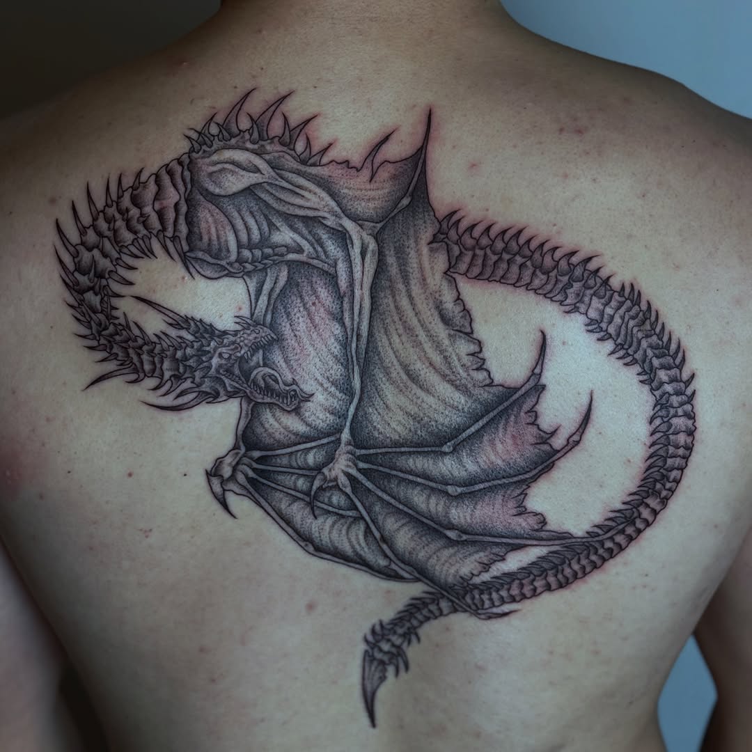 Tattoo by @no_caps_tattoo — dark_realism, dotwork
