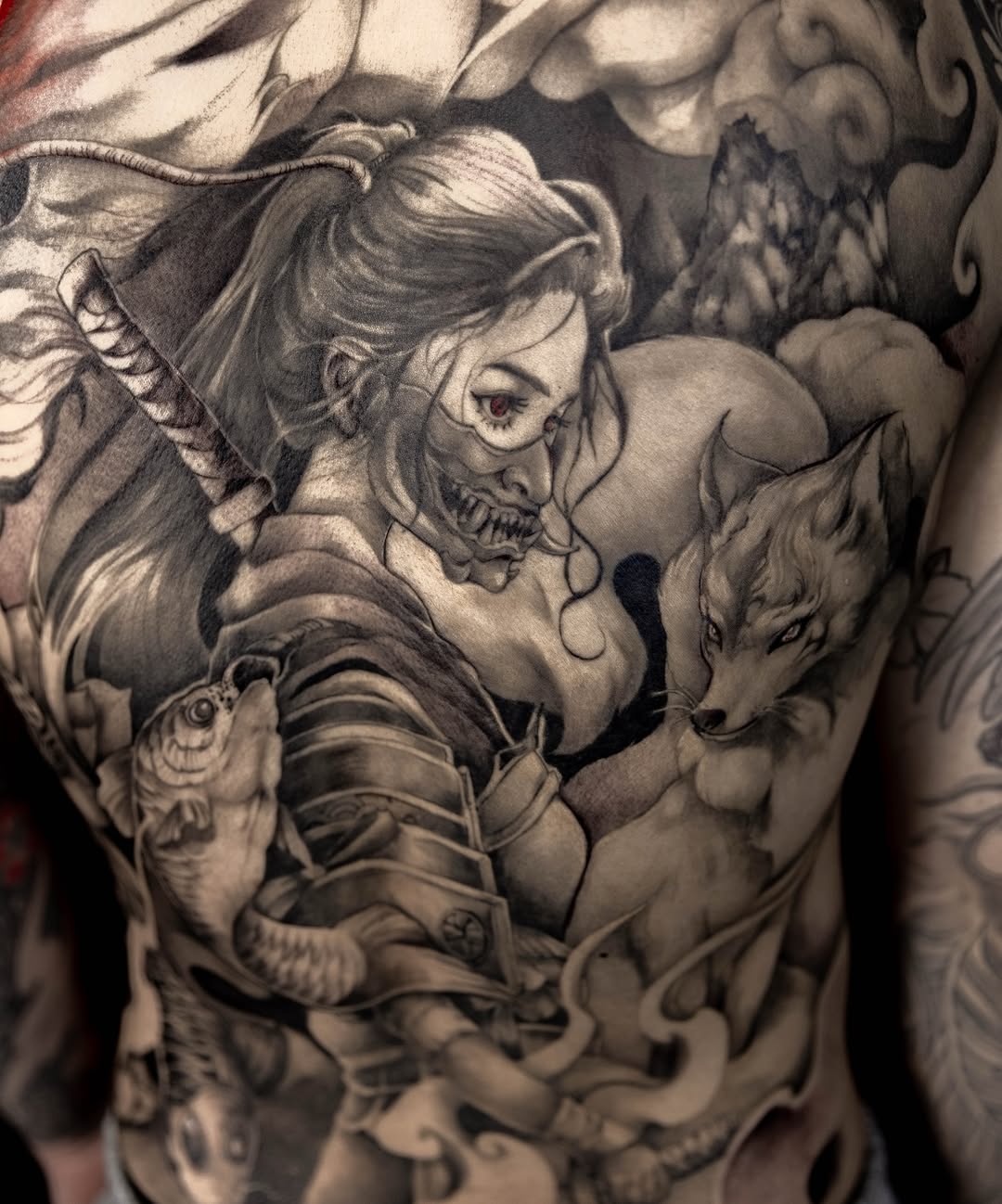 Tattoo by @1kc_laurenbeee — japanese_irezumi, realism