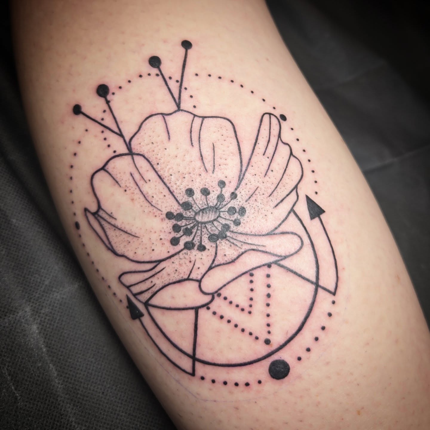 Tattoo by @myinklady — dotwork, geometric