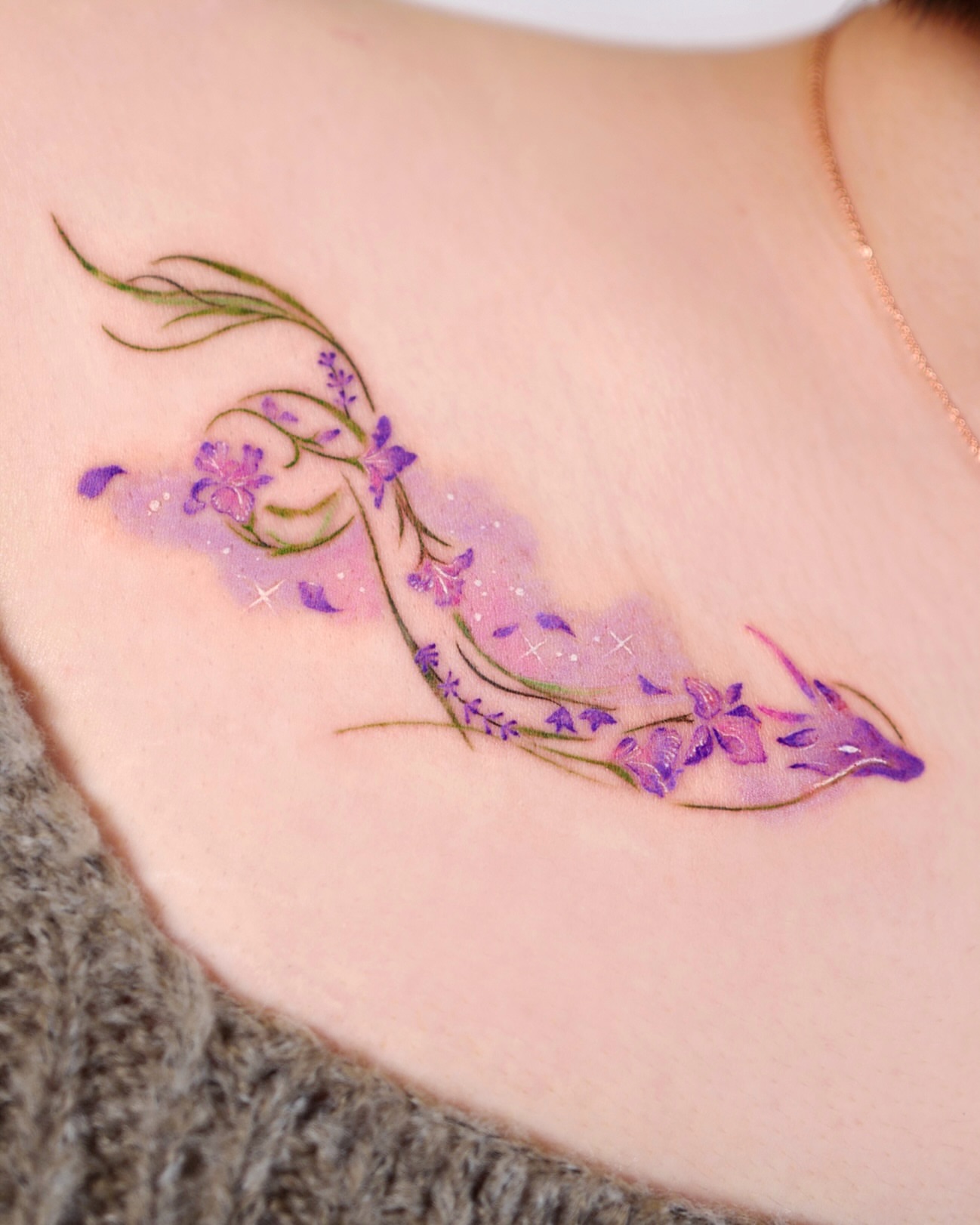 Tattoo by @leesun_tattoo — watercolor