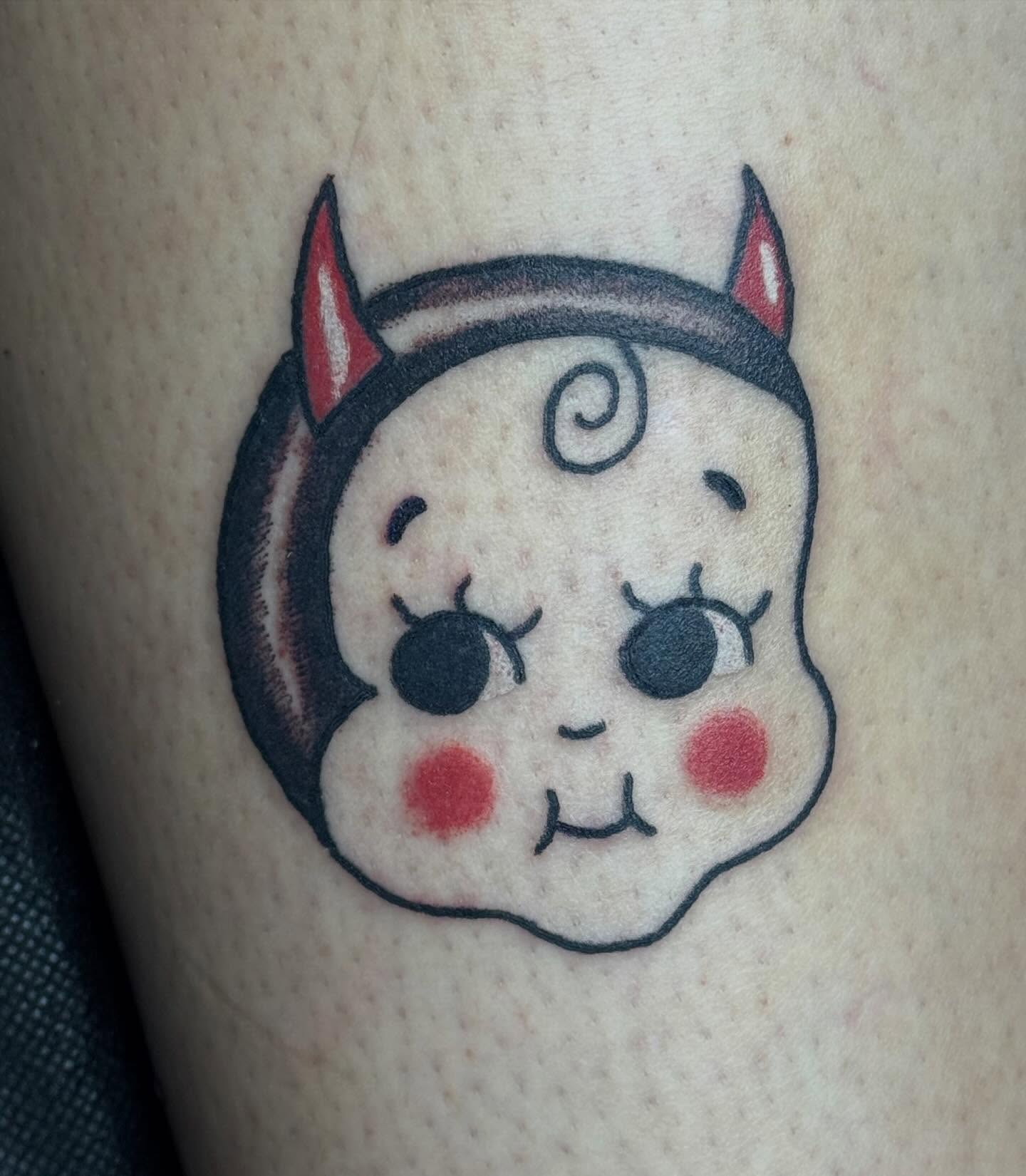 Kawaii devil cat anime tattoo on the forearm by 🌛 𐌀𐌋𐌄𐋄𐌉𐌔 🌜