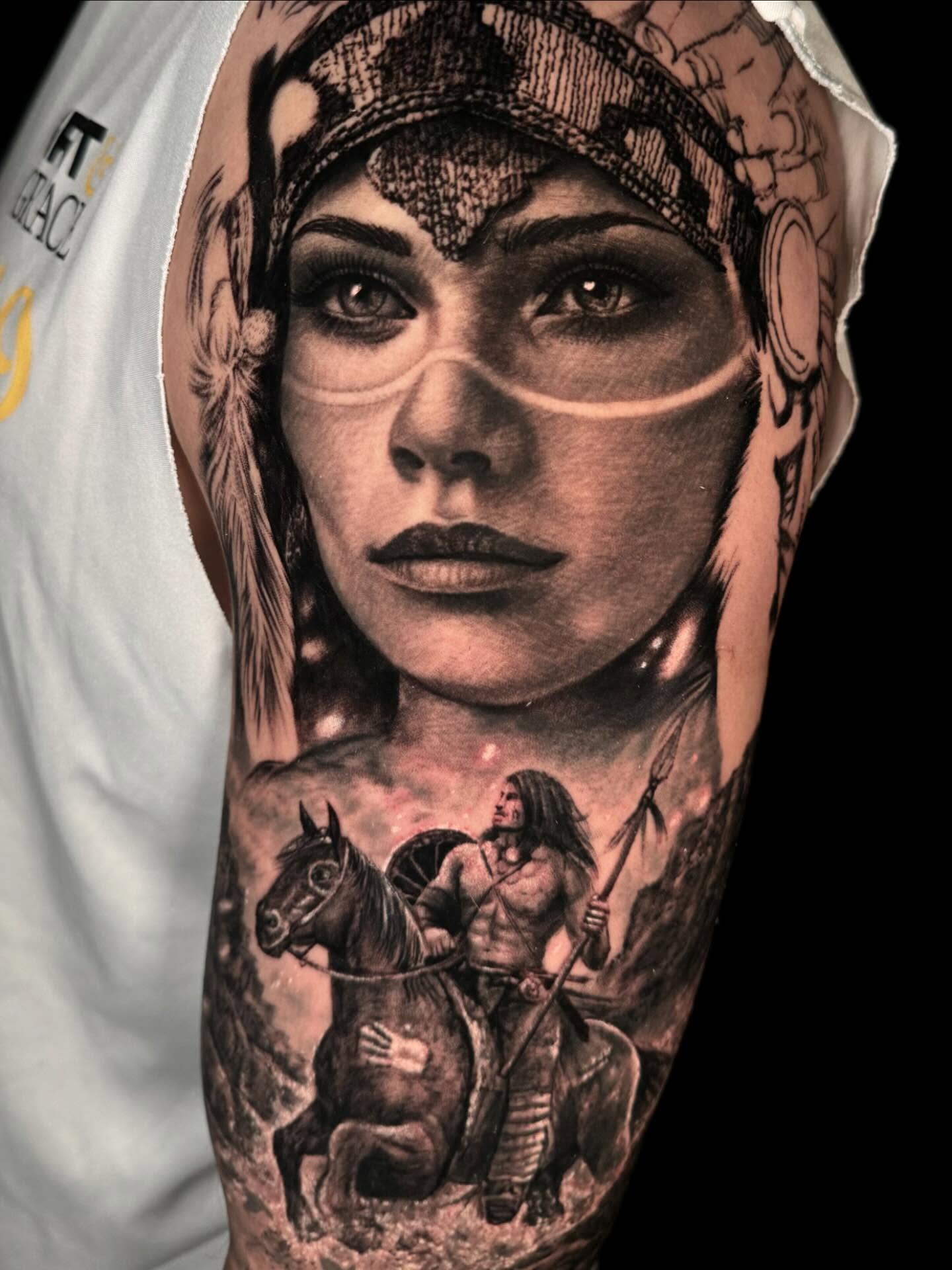 Tattoo by @sidink_100 β realism, black_and_grey