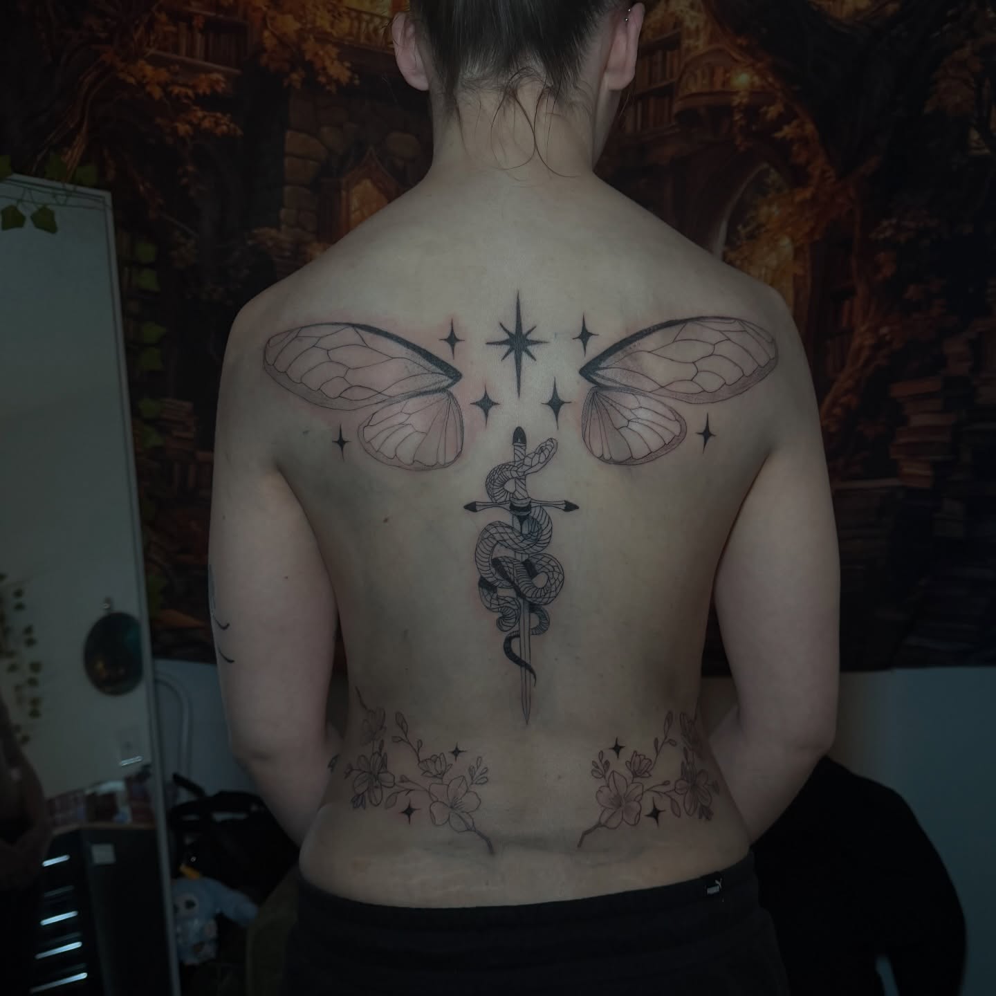 Tattoo by @elvineink — black_and_grey