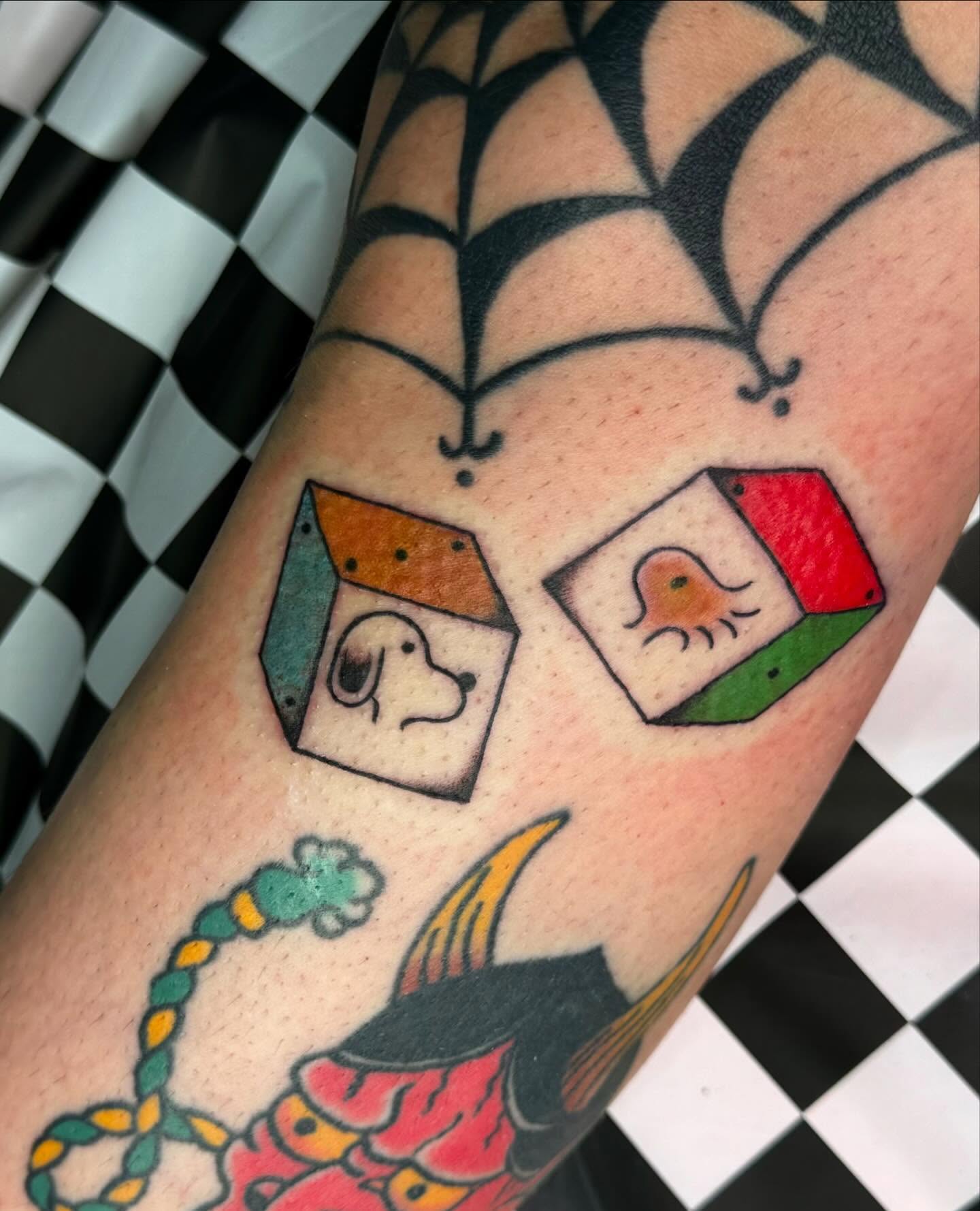 Geometric shapes with animals geometric tattoo on the forearm by ＊ Carly James ＊